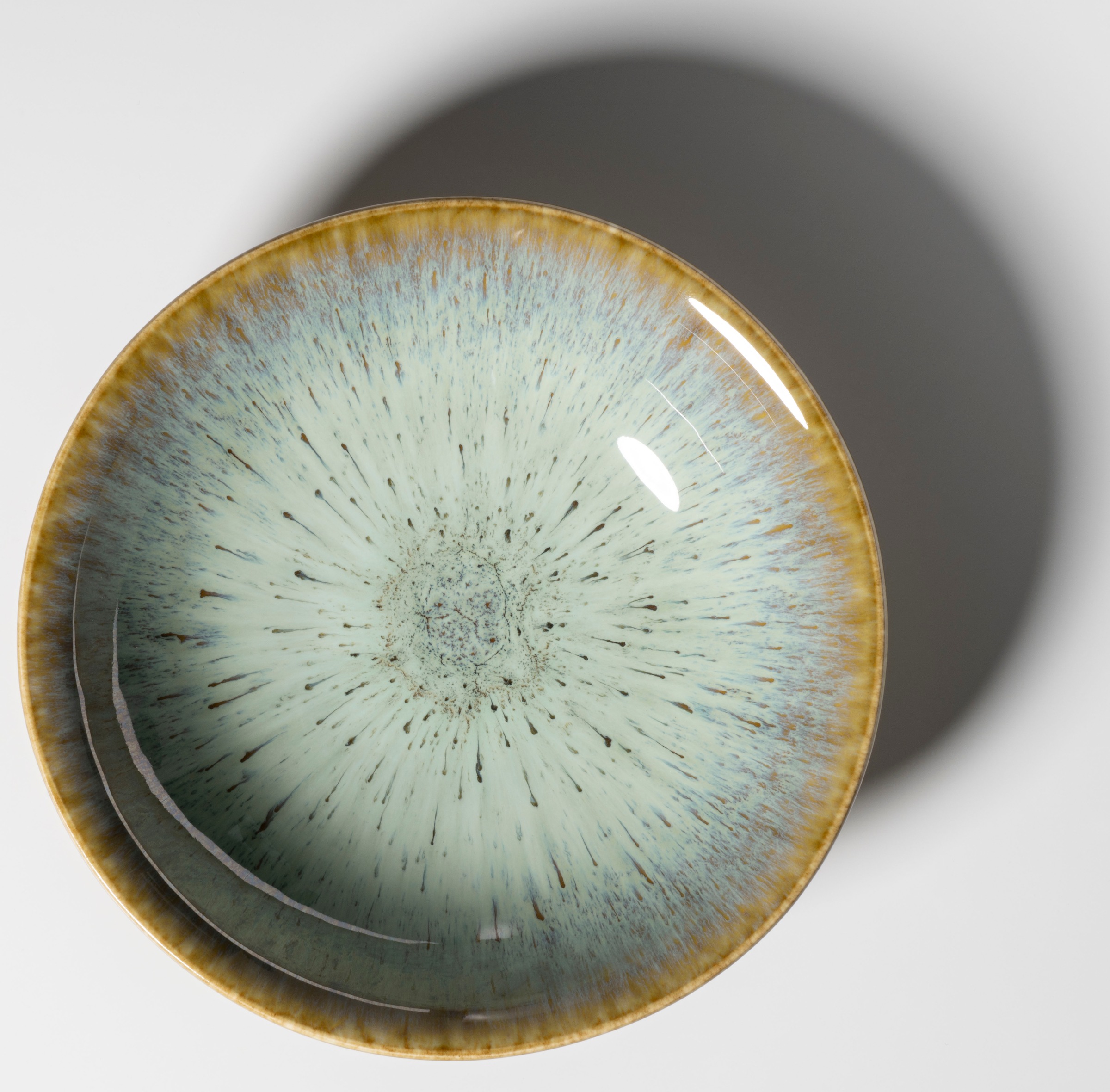 gipfelstück Suppenteller »Flussufer«, (Set, 4 St.), Reaktivglasur außergewöhnlicher, visueller Farbverlauf, Ø 21 cm