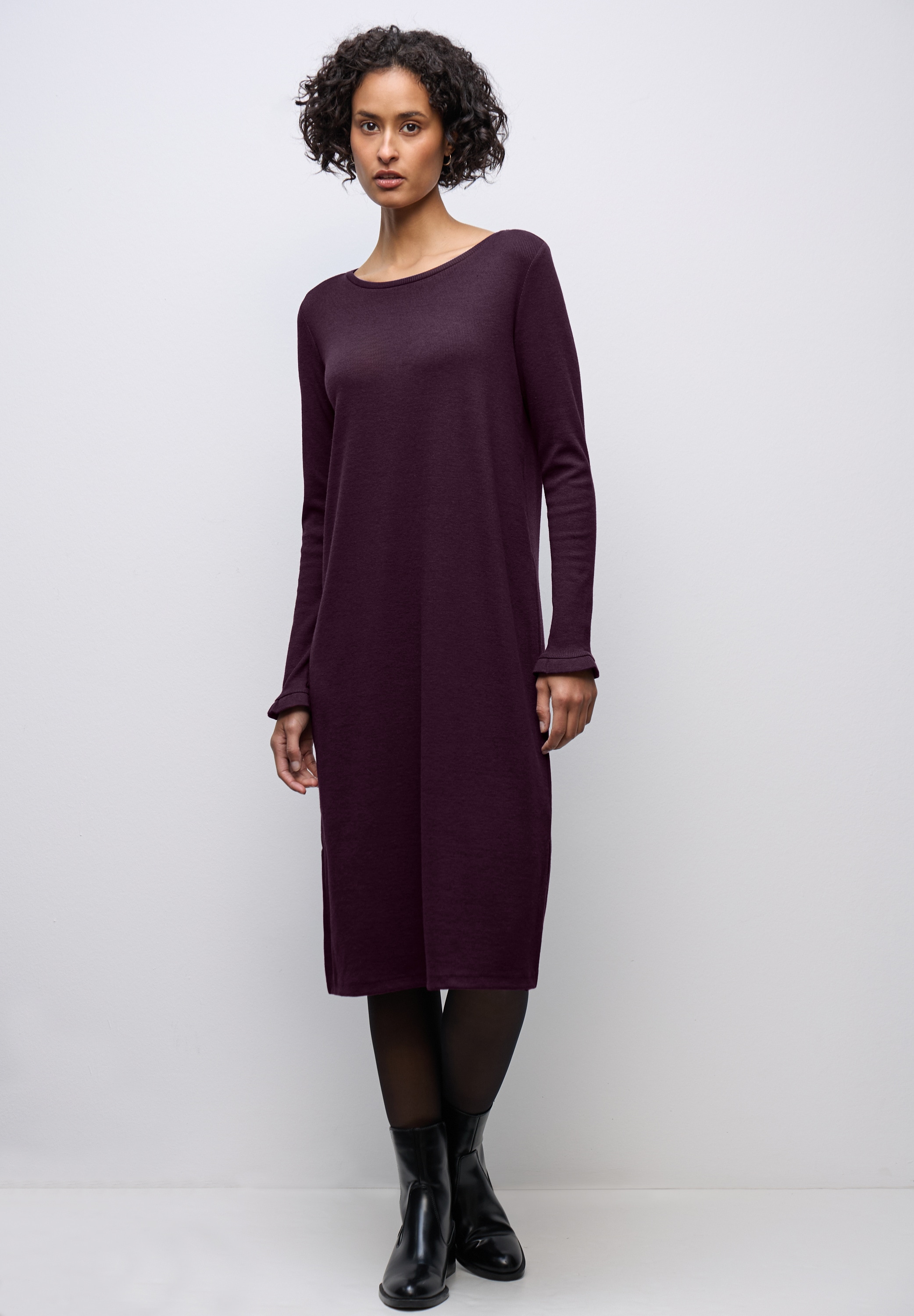 STREET ONE Midikleid Ohne Taschen mit Rundhalsausschnitt günstig online kaufen