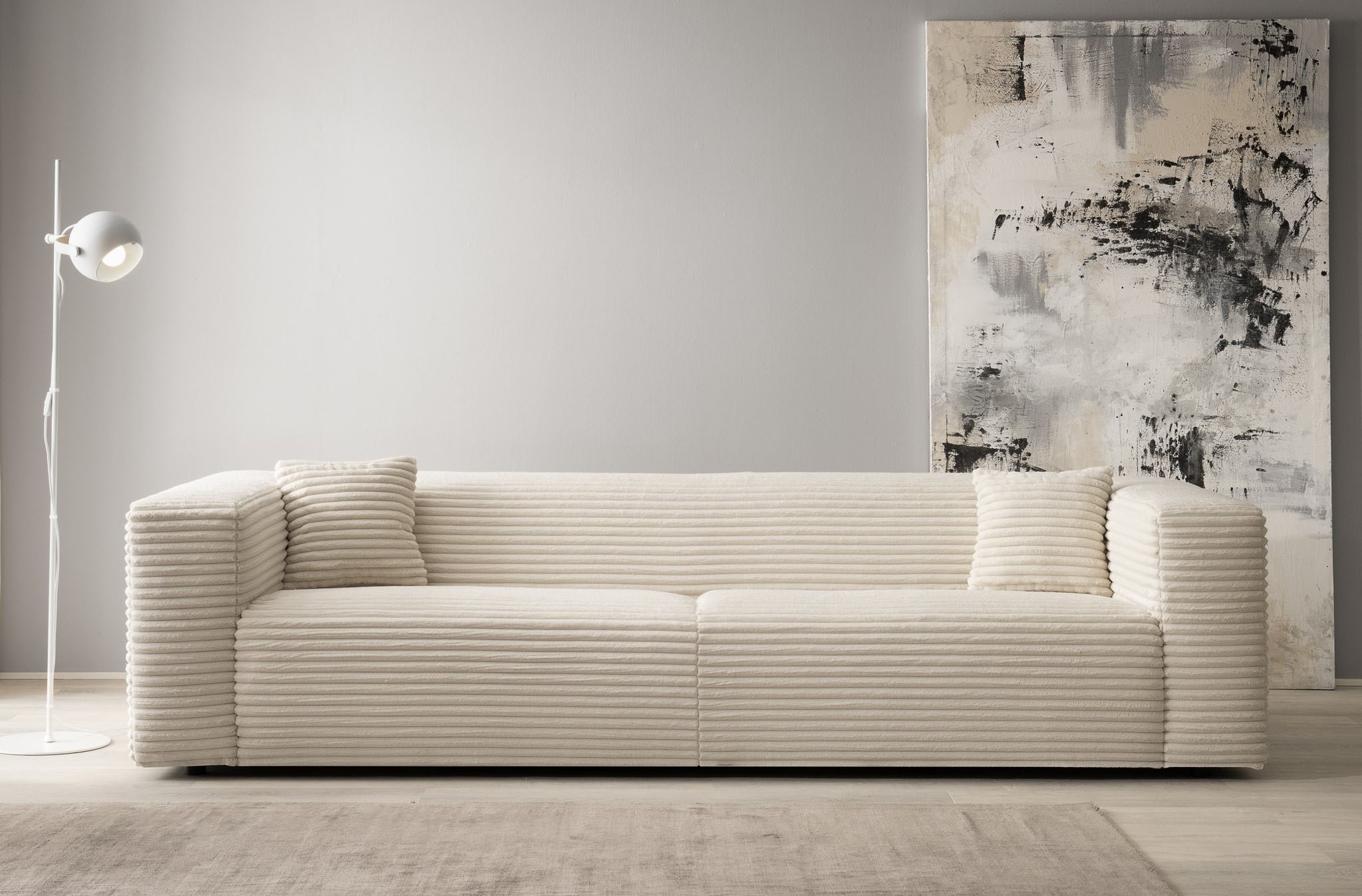 Home affaire 3-Sitzer "BAKELS, Couch in Cord oder Boucle-Stoff, Sofa im mod günstig online kaufen