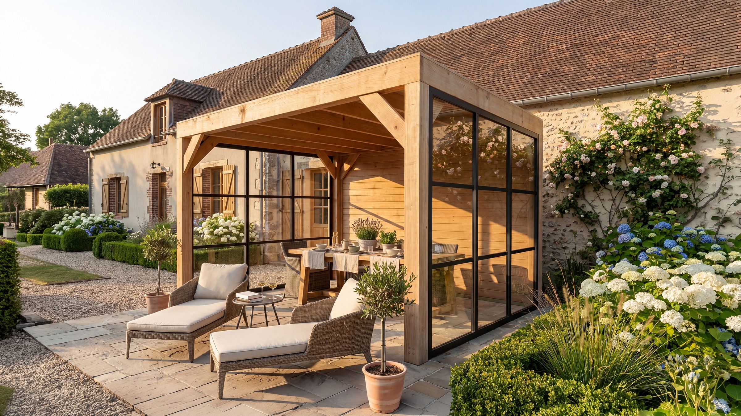 Holzpavillon WEKA, braun, Garten, Pavillons, "Lumley Lauben-Set Gr. 2.2", BxTxH: 307x399x245 cm