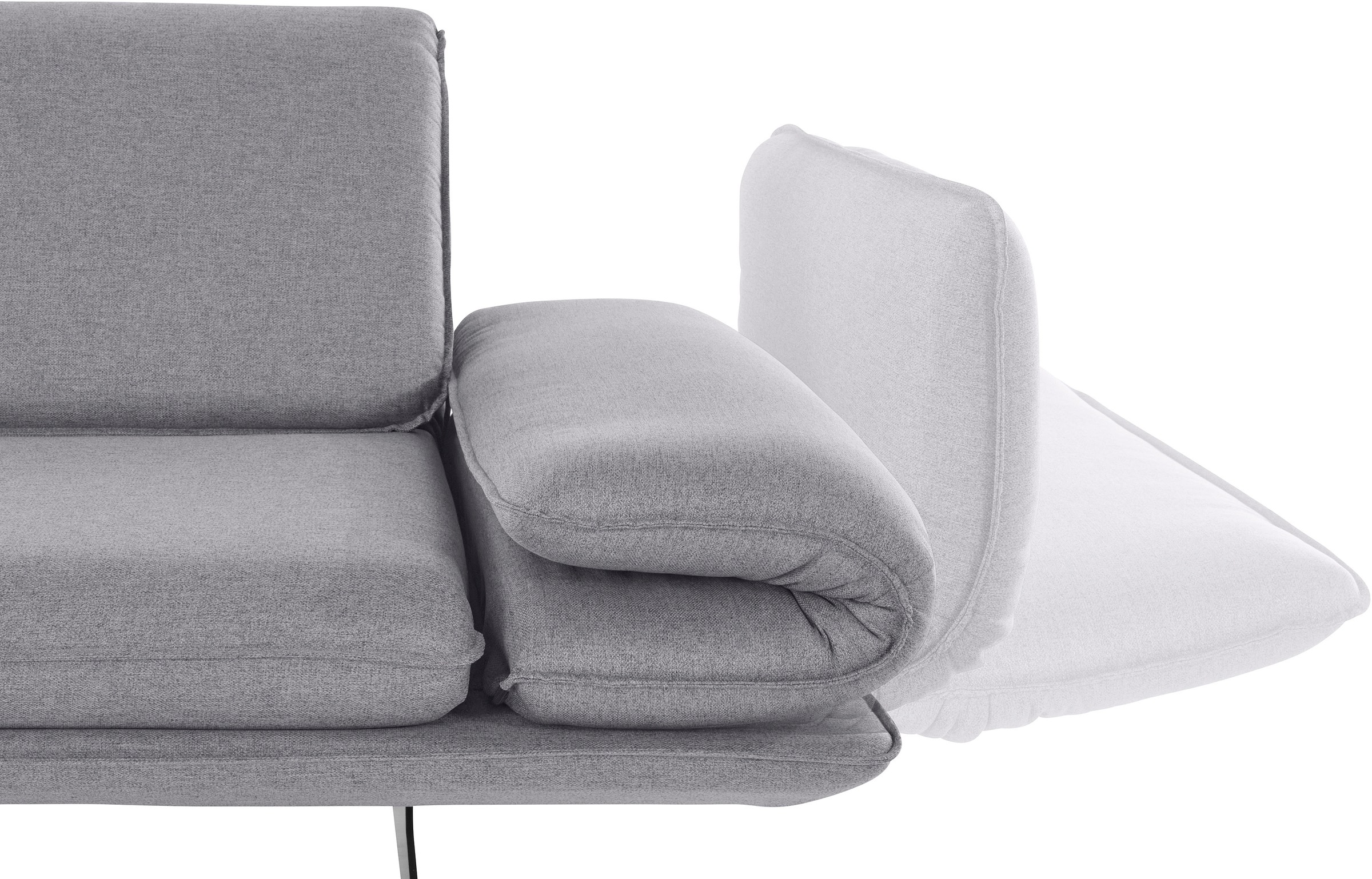 DOMO collection 2-Sitzer »New und | Armlehnen- mit BAUR Metall bestellen aus York«, Kufenfüßen Rückenfunktion, mit wahlweise
