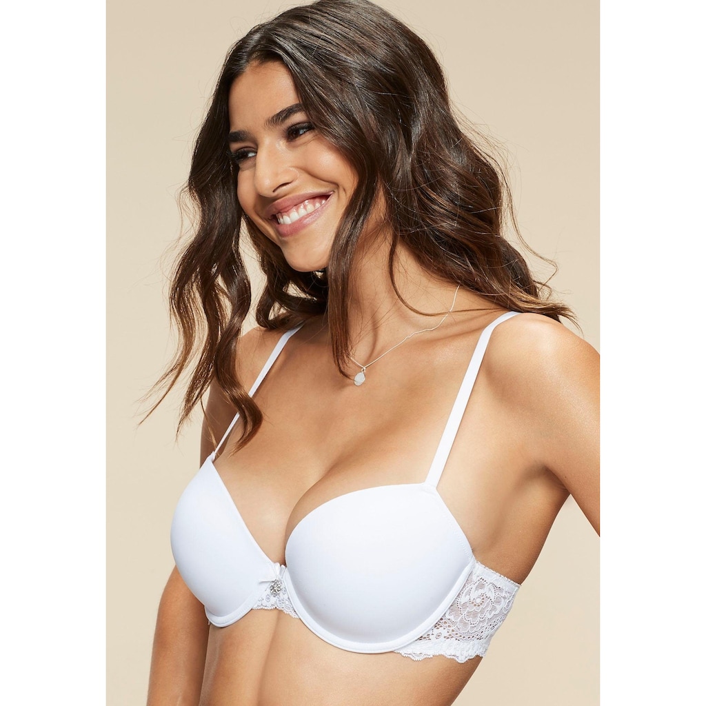 LASCANA Push-up-BH mit Bügel und Spitzenrücken Dessous