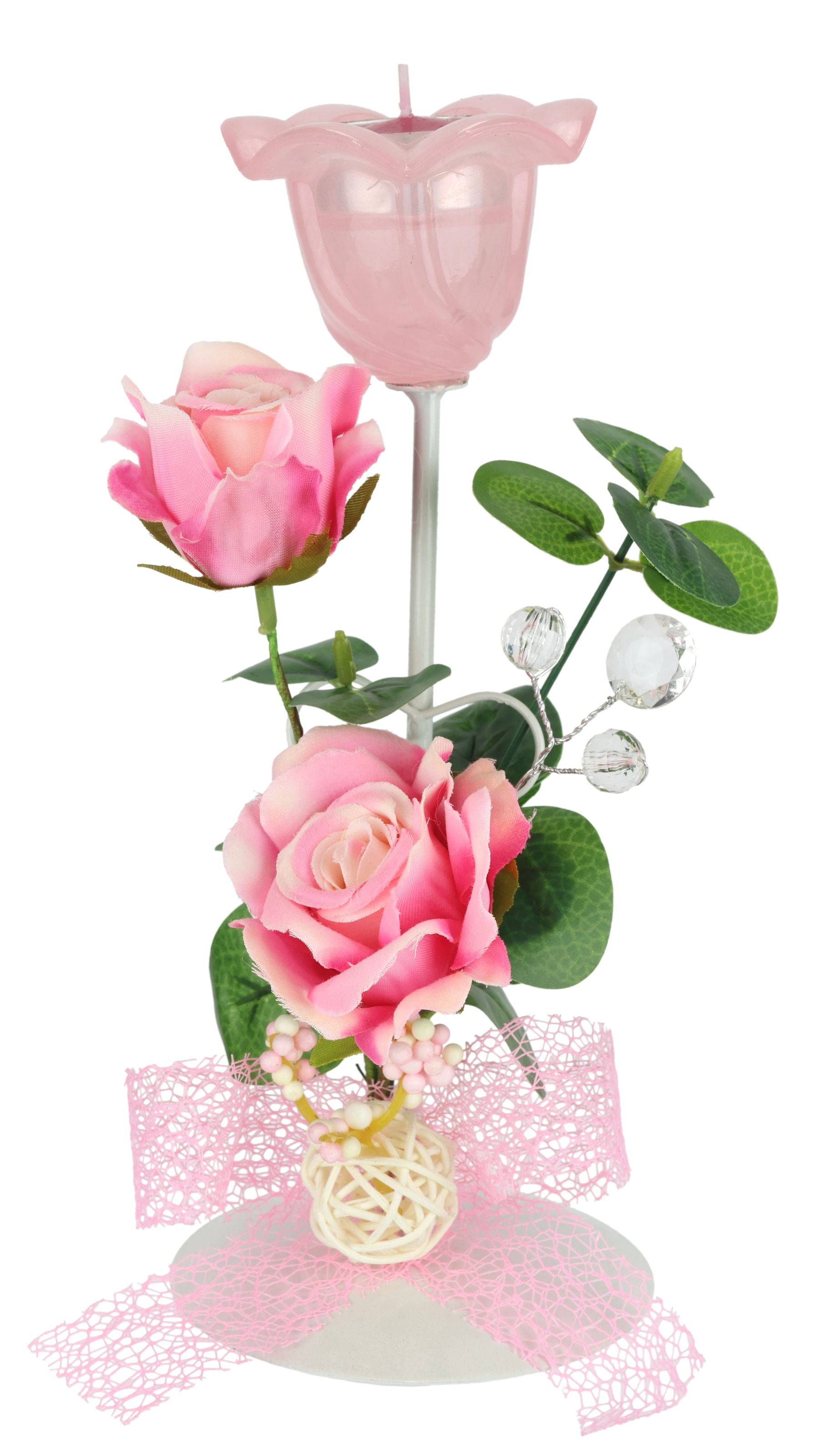 I.GE.A. Teelichthalter "Teelichthalter Rosen", (1 St.), Aus Metall mit Glas günstig online kaufen