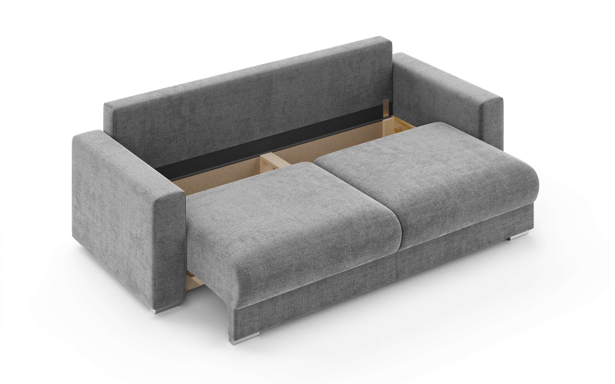 Home affaire 3-Sitzer »Stevinson Schlafsofa mit Bettkasten, Maße B/H/T: 229/87/97 cm« mit Wellenunterfederung, 2 Rückenkissen und 2 Zierkissen