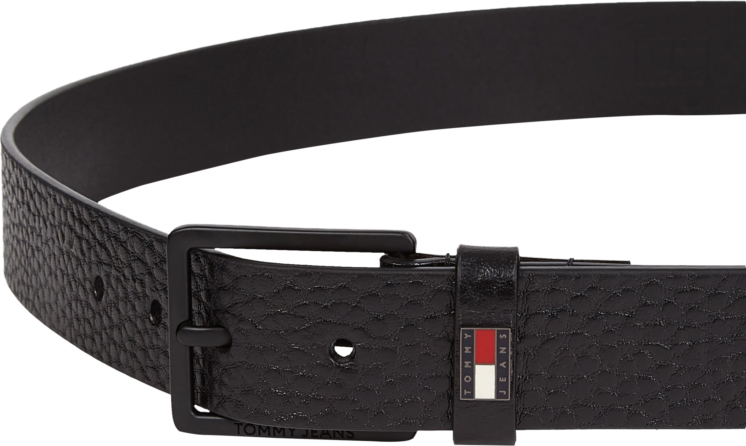 Tommy Jeans Ledergürtel »TJM ELEVATED FLAG LEATHER 3.5«, Größenverstellbar