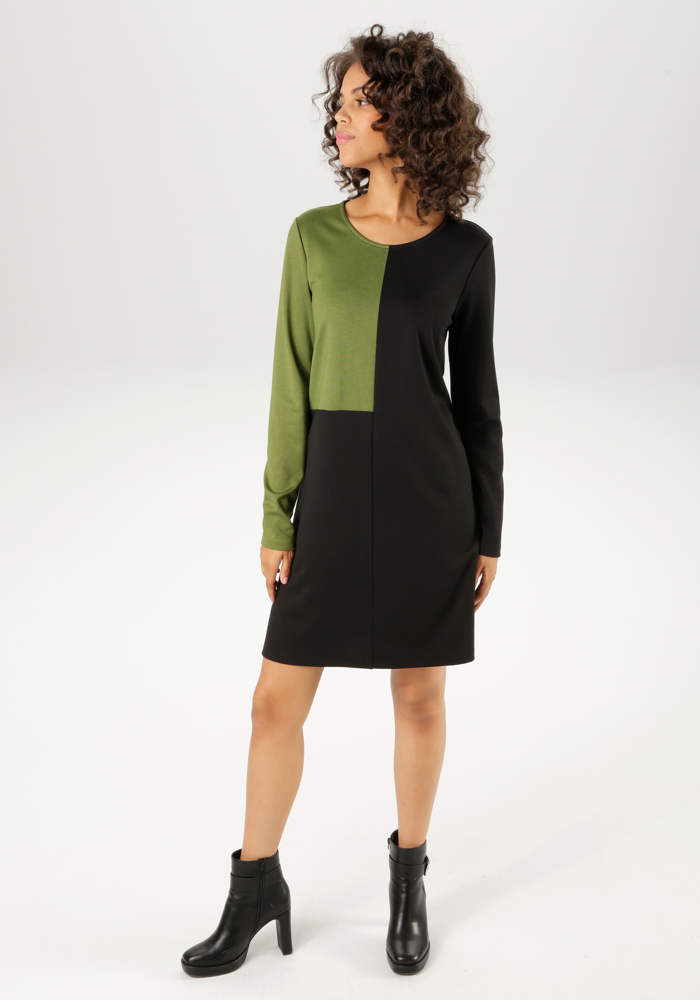 Aniston CASUAL Jerseykleid, mir raffiniertem Farbeinsatz günstig online kaufen