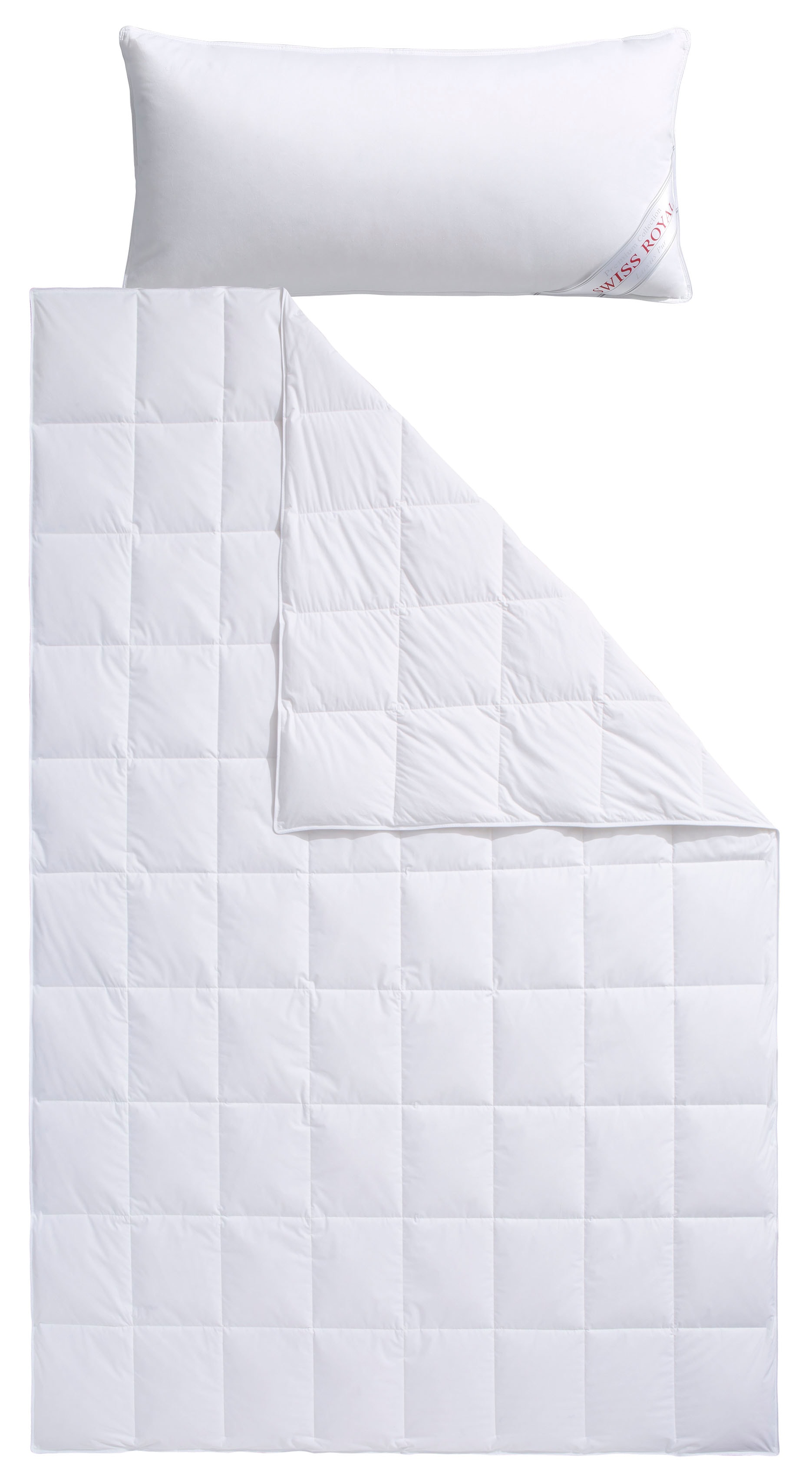 Haeussling 1100000002199 "Swiss Royal" Bettdecken-Set mit Kopfkissen, 135x200 oder 155x220 cm, Sommer, Winter