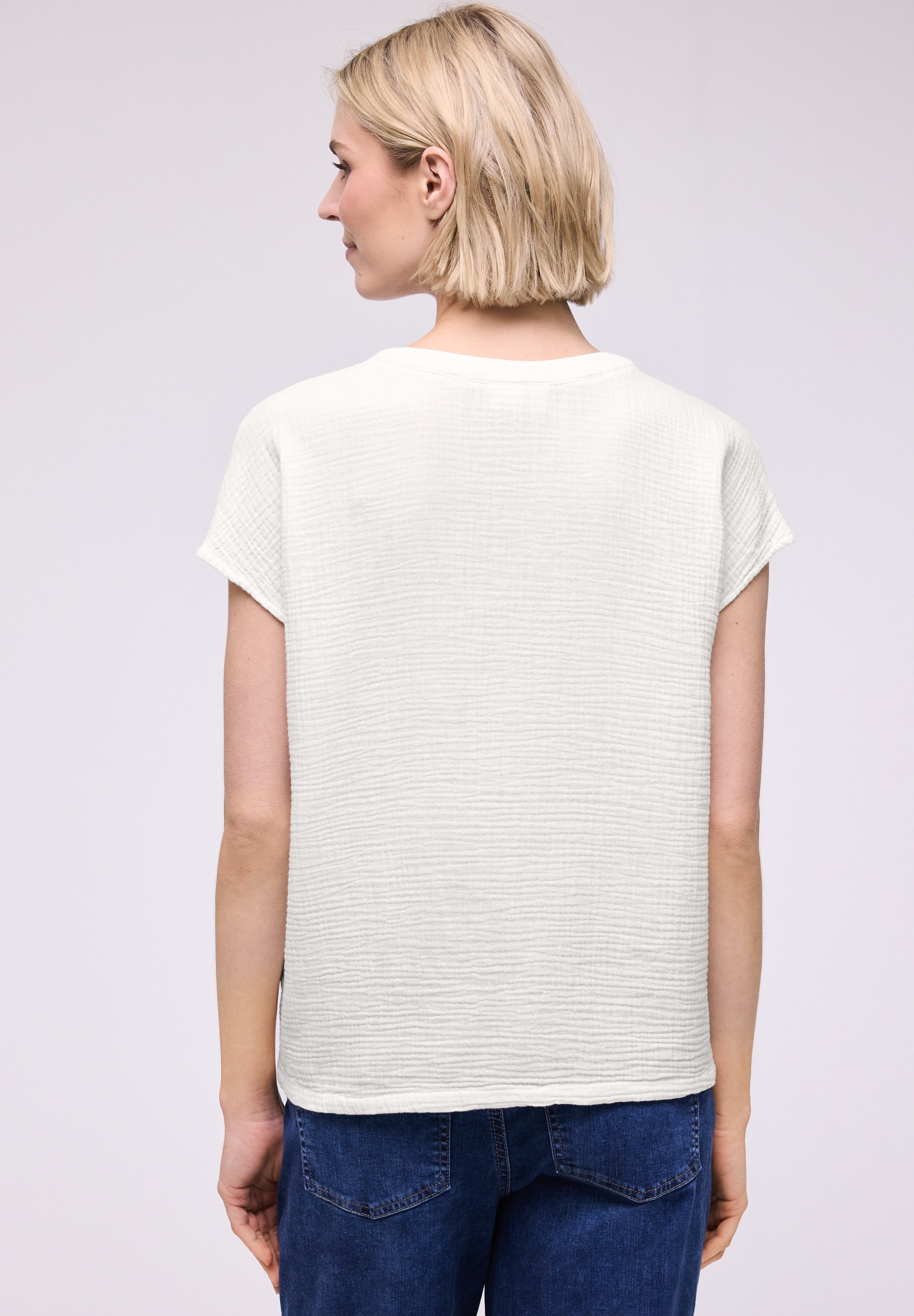 STREET ONE Blusenshirt aus reiner Baumwolle