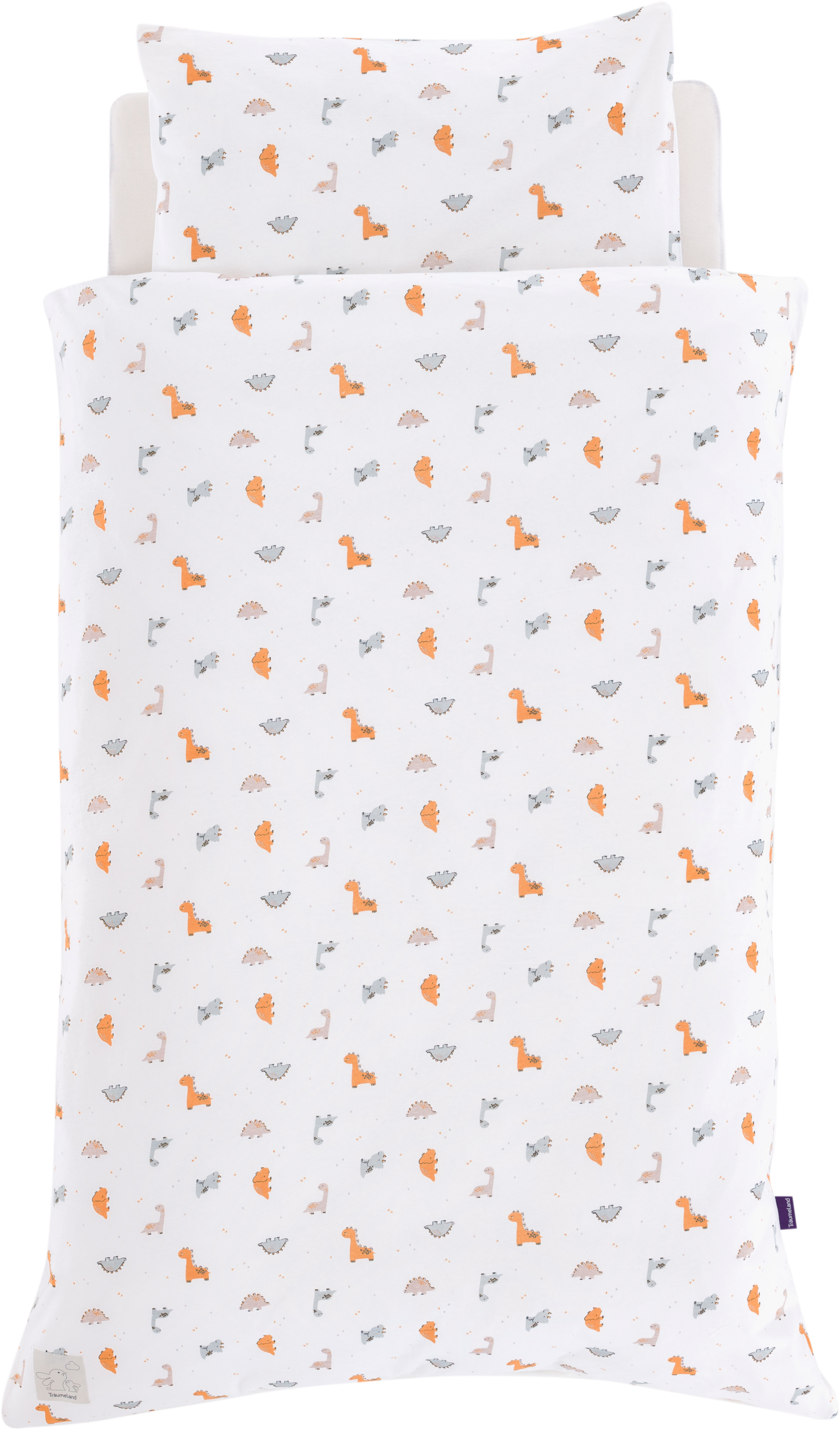 Träumeland Babybettwäsche "Jersey Dinolino" 2 Stk. mit Allover-Print günstig online kaufen