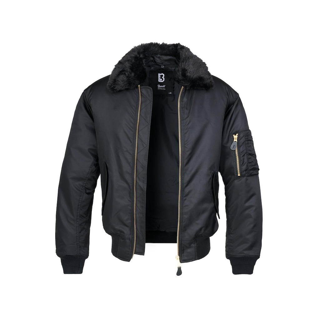 Brandit Winterjacke »Brandit Herren MA2 Jacket Fur Collar«, (1 St.), ohne Kapuze