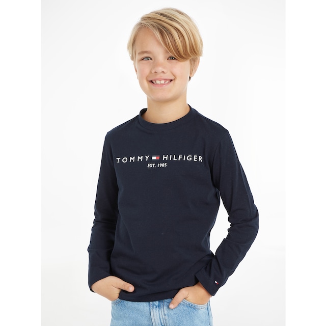 Tommy Hilfiger Langarmshirt »ESSENTIAL TEE L/S«, für Jungen und Mädchen |  BAUR