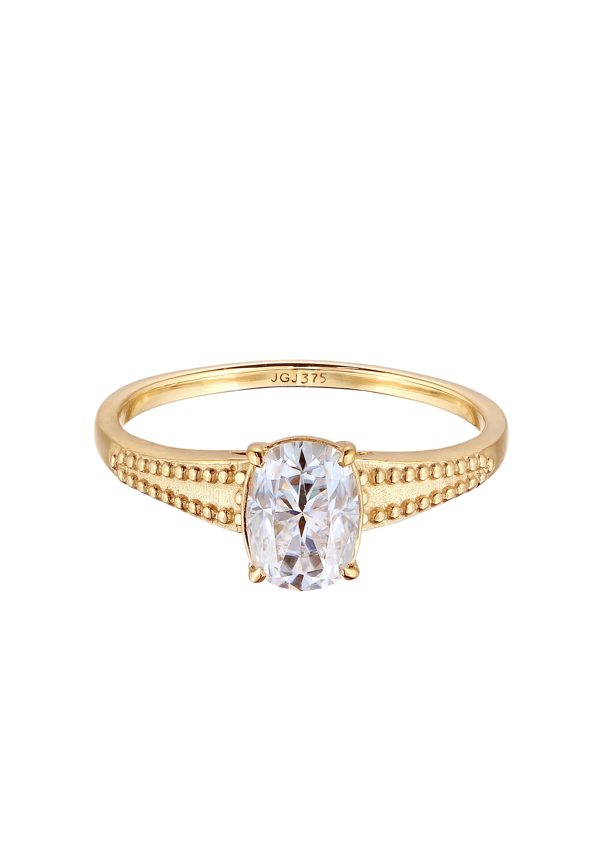 Elli Premium Silberring »Ring Verlobungsring Moissanit Weiß 375 Gelbgold«
