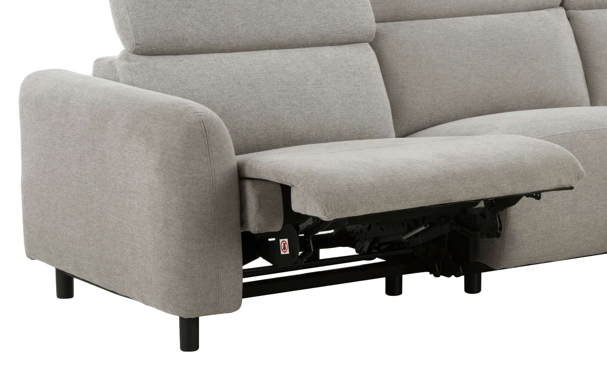 Home affaire Ecksofa »SKAANE Struktur, L-Form, 274 cm, manuelle u. elektrische Funktion,«, 274 cm, mit Kopfteilverstellung und man. oder elektr. Relaxfunktion