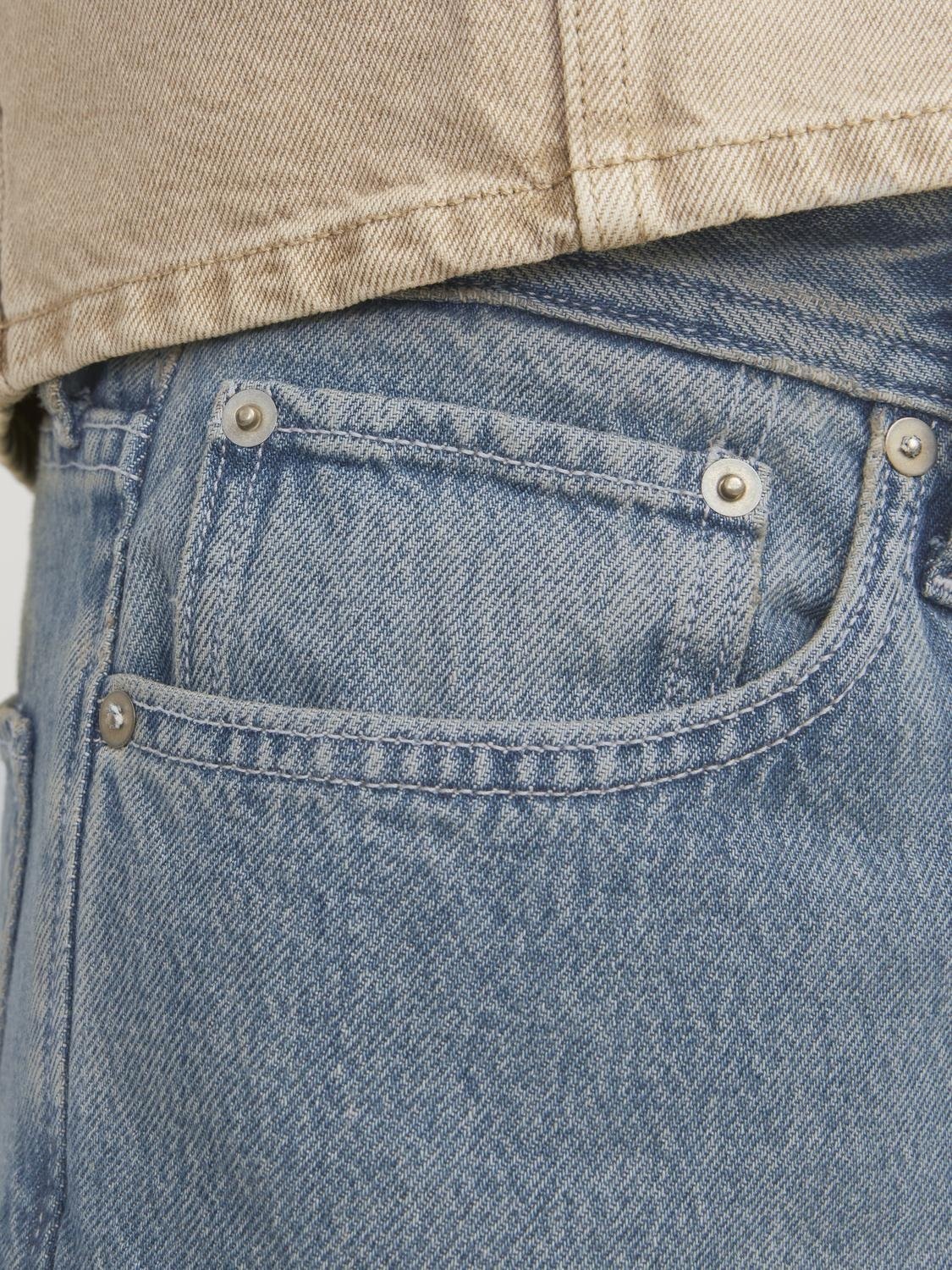 Relax-fit-Jeans JACK & JONES "JJIALEX mit cleanem Look und Taschenvielfalt", Herren, Gr. 29, Länge 30, blau (blau denim), Denim/Jeans, Obermaterial: 100% Baumwolle, Abriebeffekte, relaxed fit lang, Jeans, Baumwolle, relax fit 2