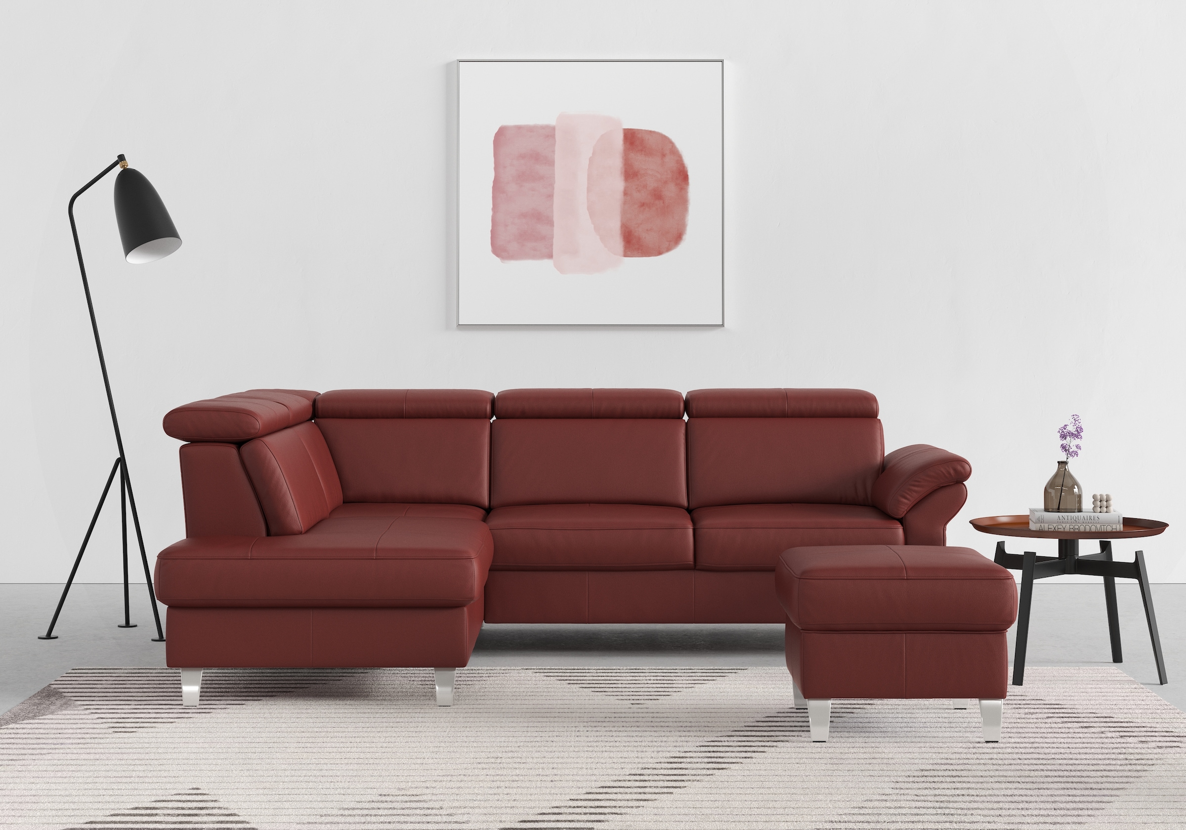 sit&more Ecksofa "Arngast L-Form" inklusive Kopfteilverstellung und Federkern
