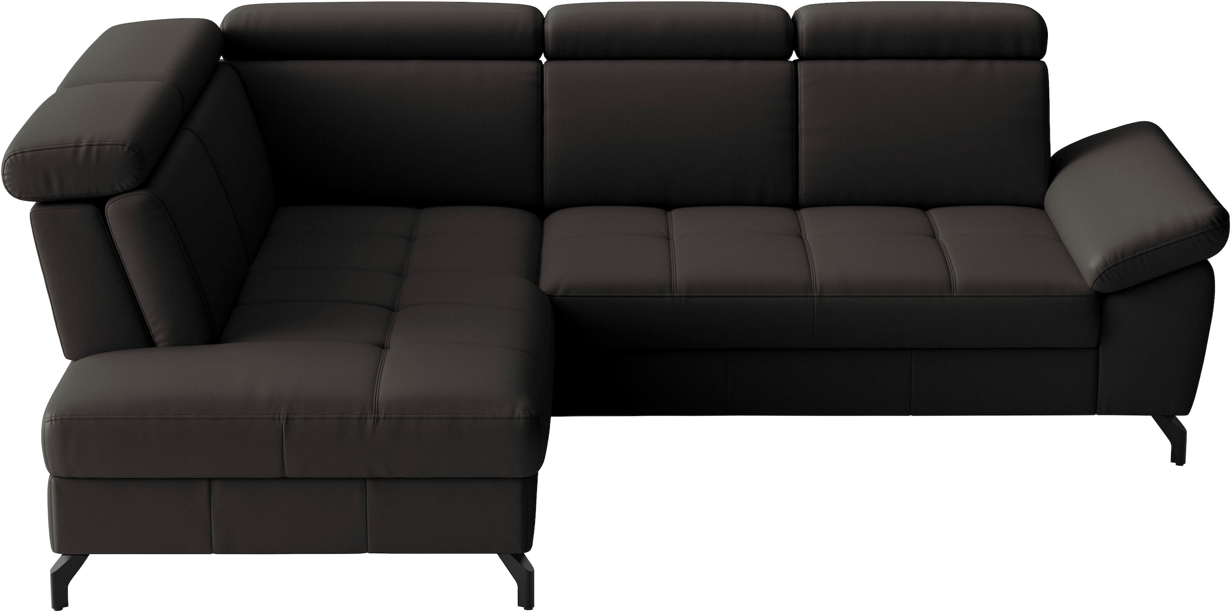 sit&more Ecksofa "Vanity L-Form, B: 254 cm, Leder" Inkl.Sitz-,Kopf-und Armteilverstellung