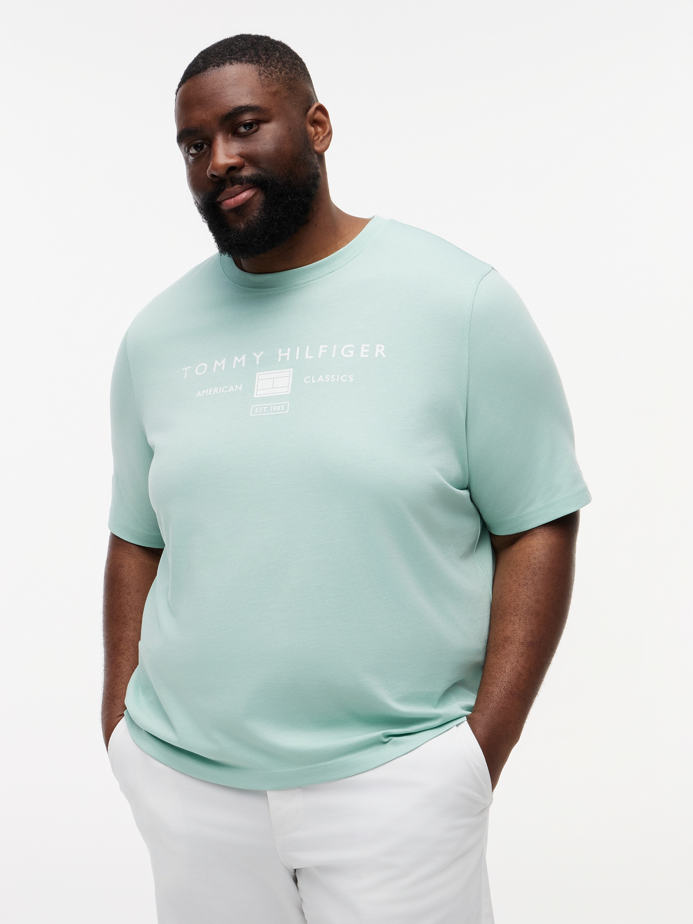 Tommy Hilfiger Big & Tall T-Shirt »BT-BRAND LOVE MONO STACK« Große Größen, aus Jersey mit Logo, normale Passform