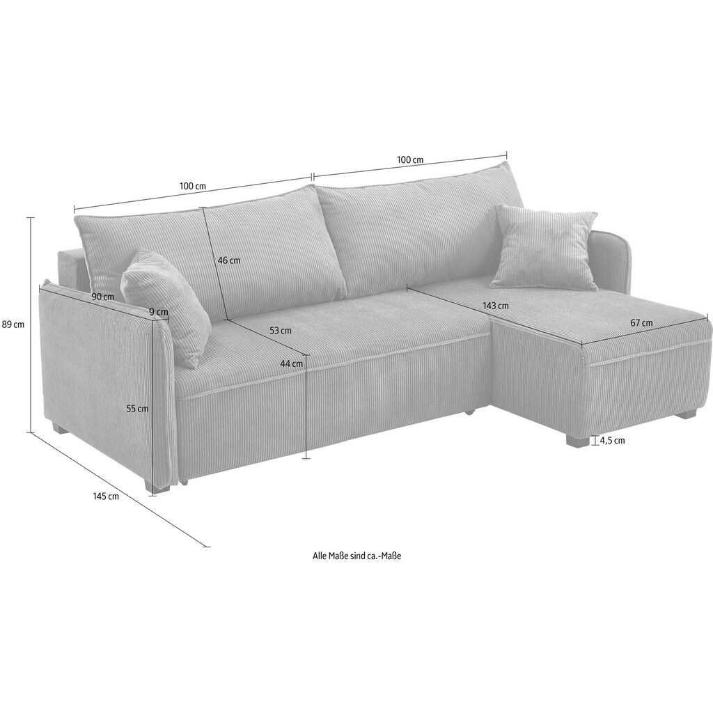 ATLANTIC home collection Ecksofa