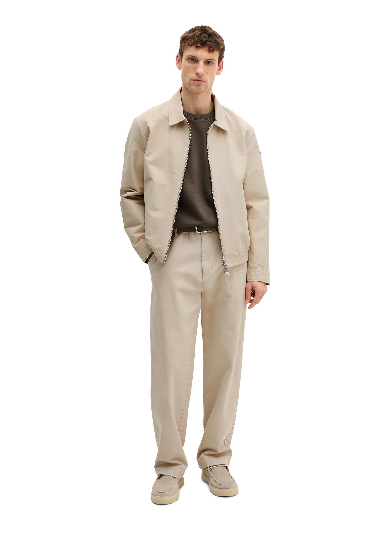 Marc O'Polo Outdoorjacke »aus wasserabweisendem Bio-Baumwoll-Canvas« ohne Kapuze