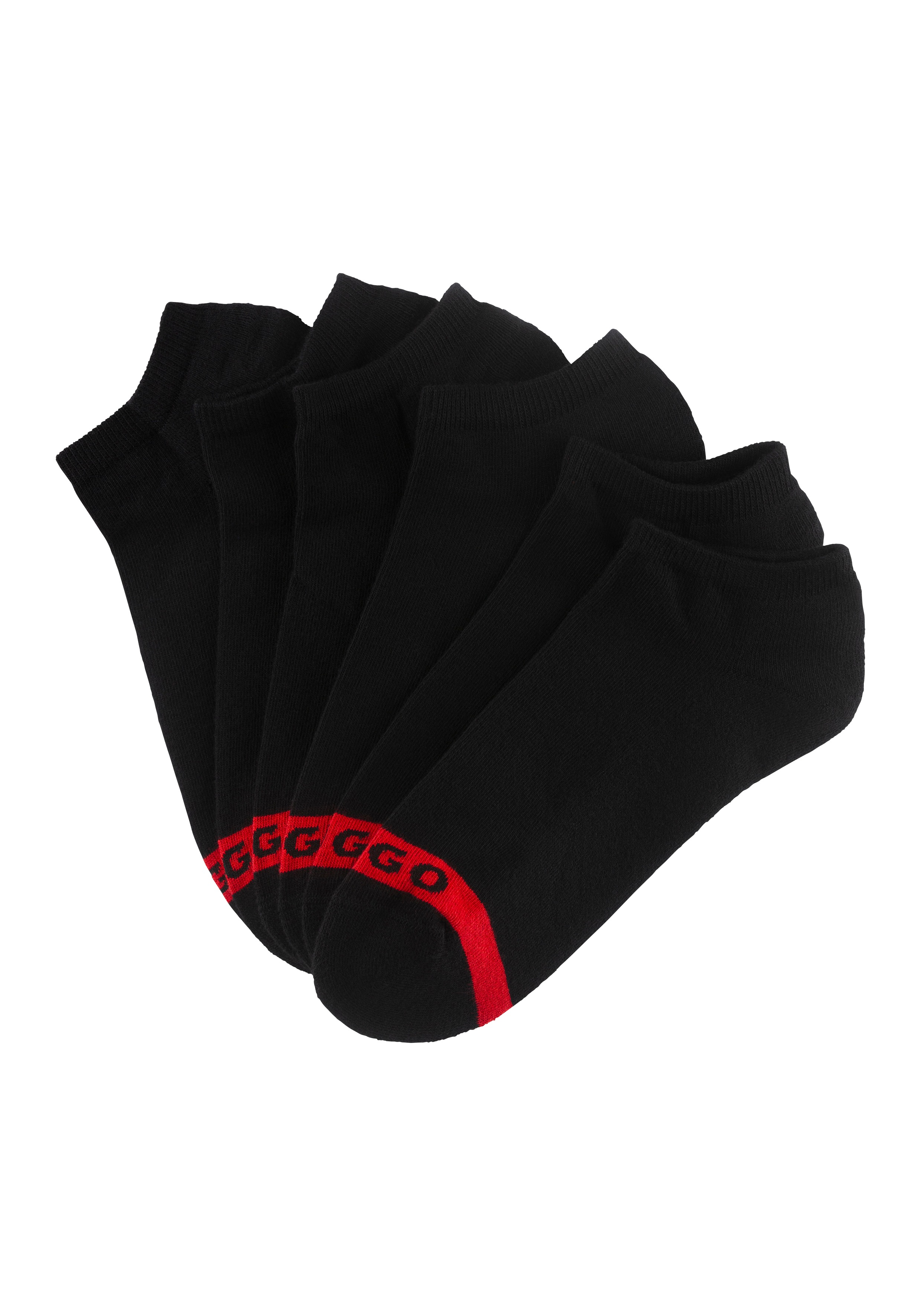 Thumbnail - HUGO Underwear Businesssocken "3P LC PLUSH TAPE CC" Packung, 3er, 3 Stk. tlg. mit HUGO Logostickerei auf rotem Farbstrei...