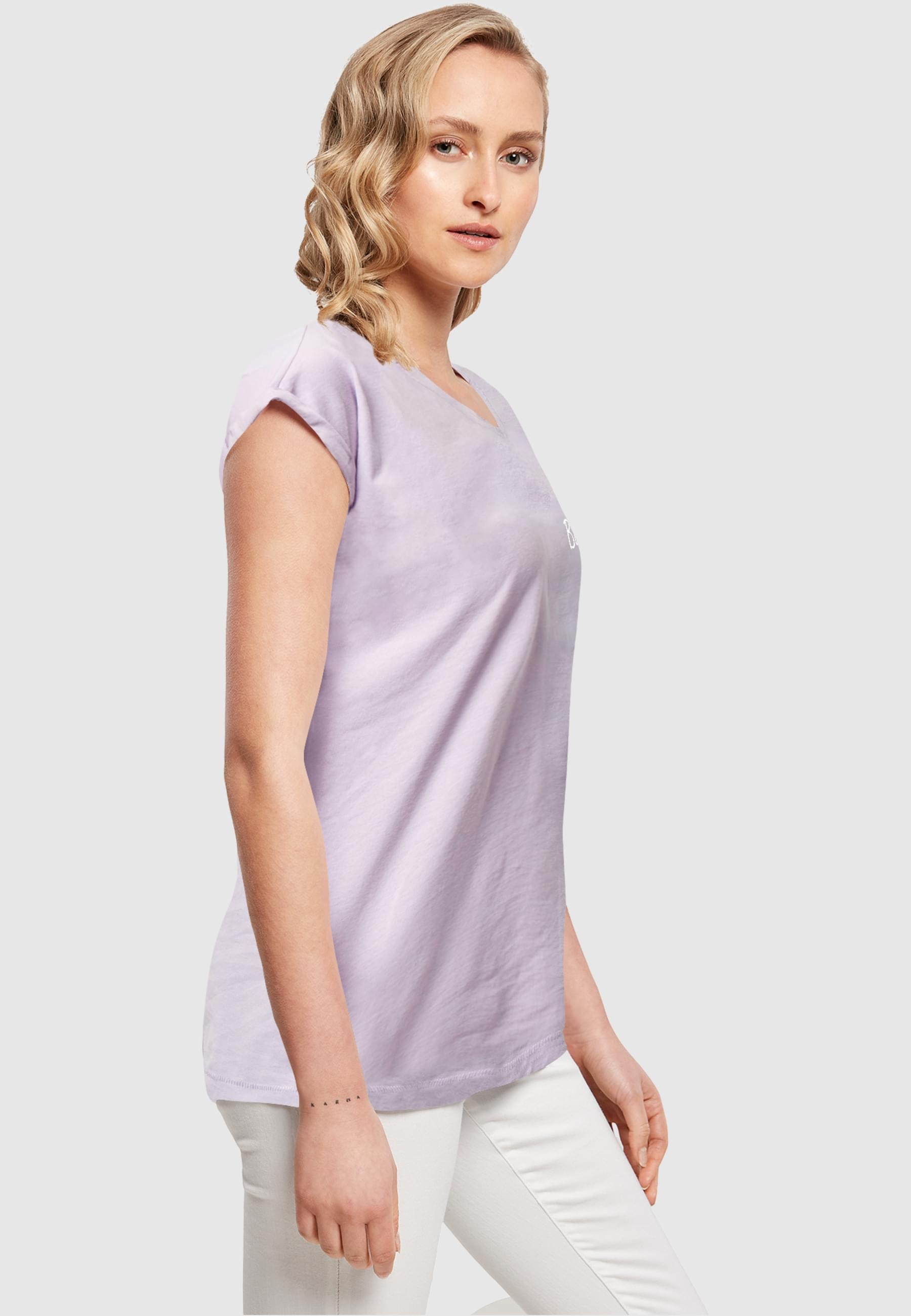 Merchcode T-Shirt »Merchcode Damen Ladies Flowers Bloom Extended Shoulder Tee« 1 Stk.