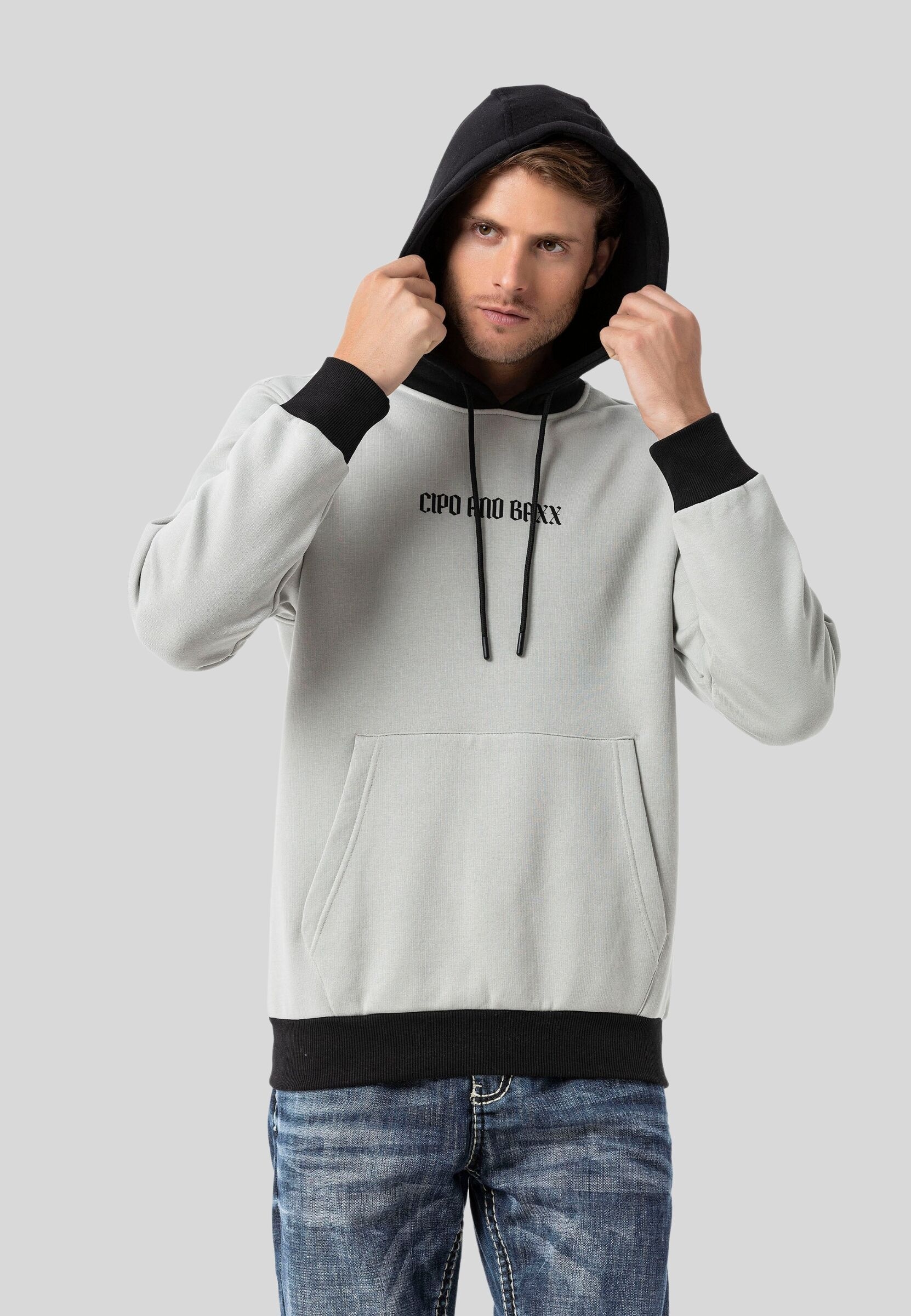 Cipo & Baxx Kapuzenpullover »Sweatshirts«, im Kontrast-Look