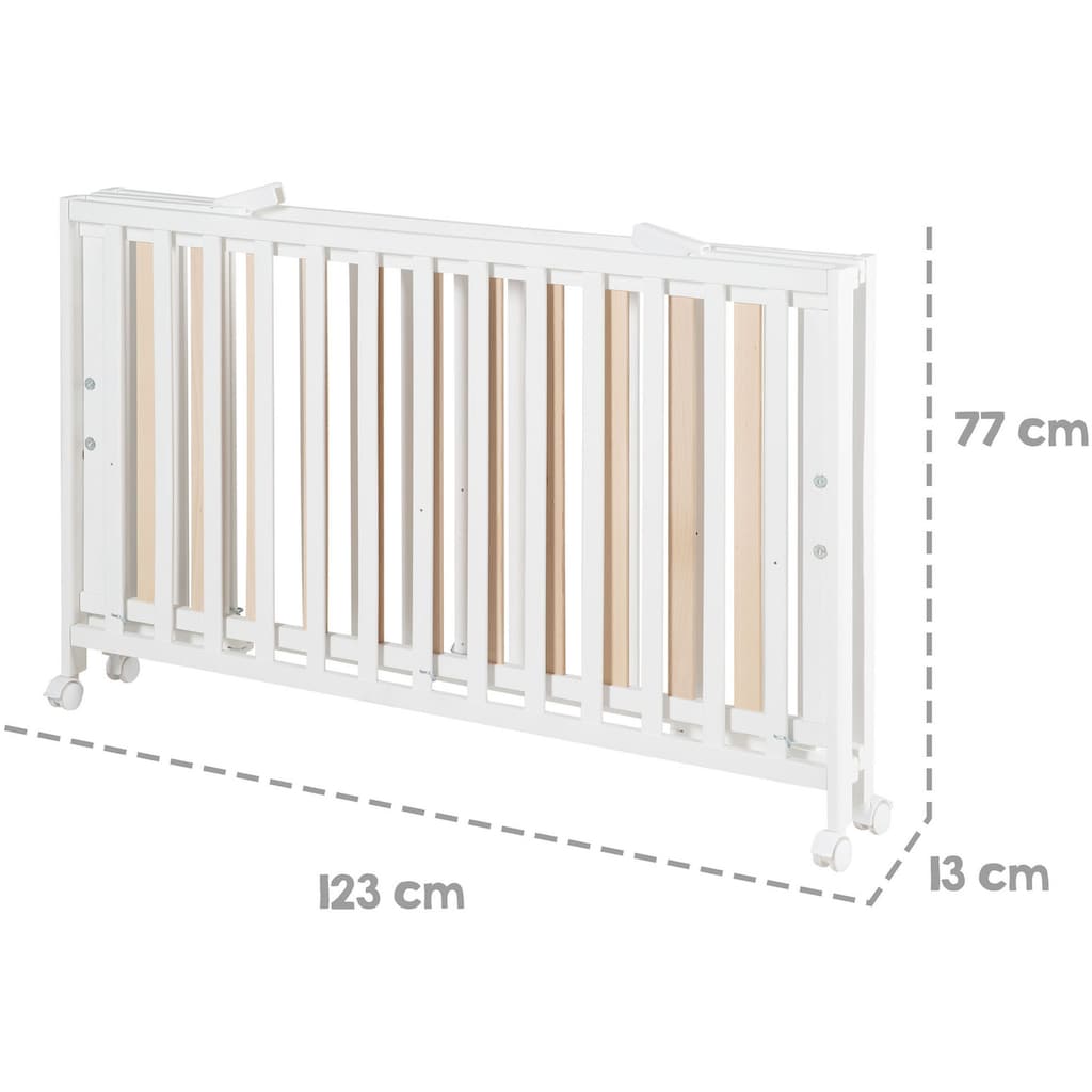 roba® Babybett »Fold Up, weiß«, klappbar