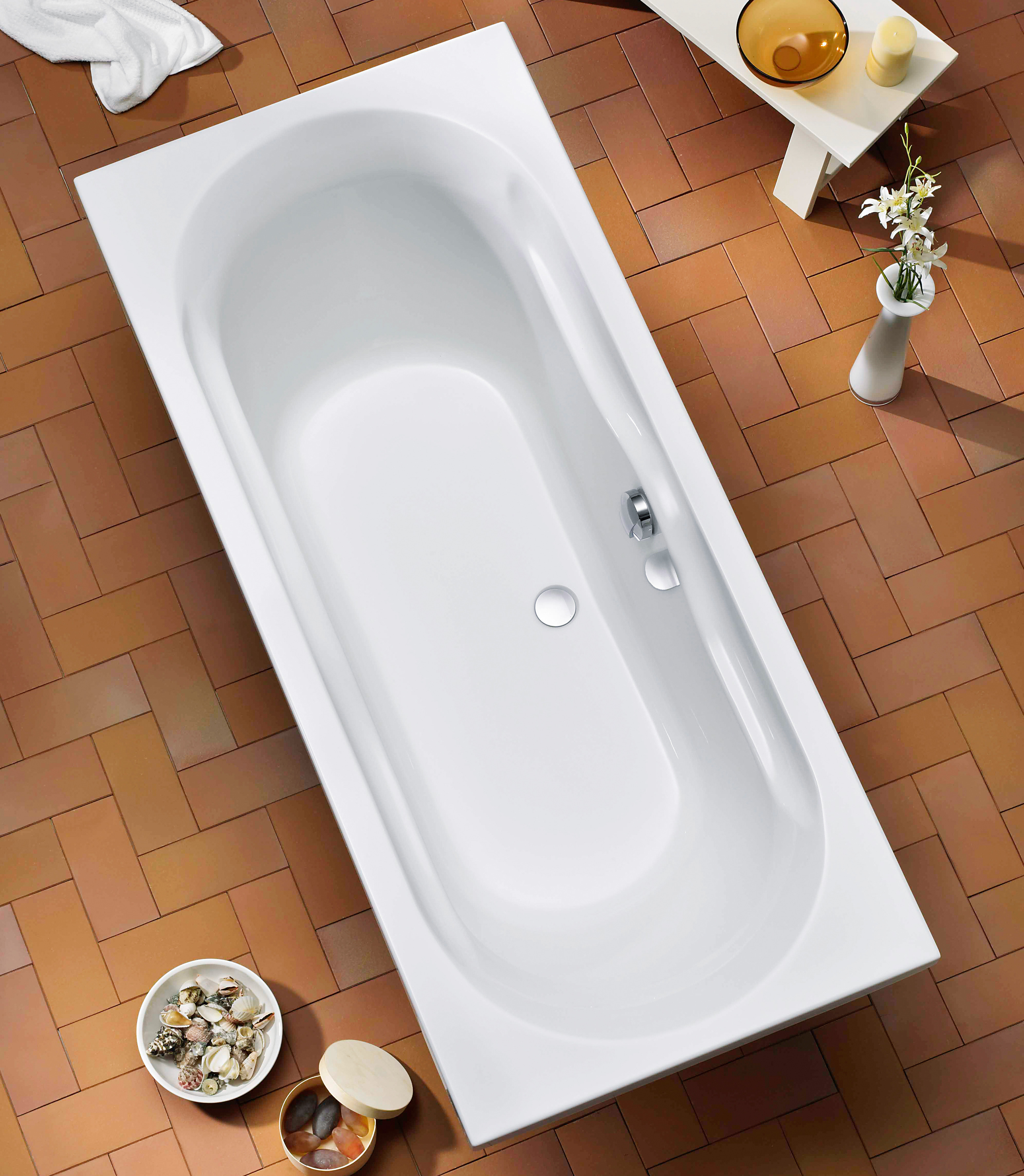 OTTOFOND Badewanne "Madera" Höhe 42 cm verstellbare Füße mit Fußgestell