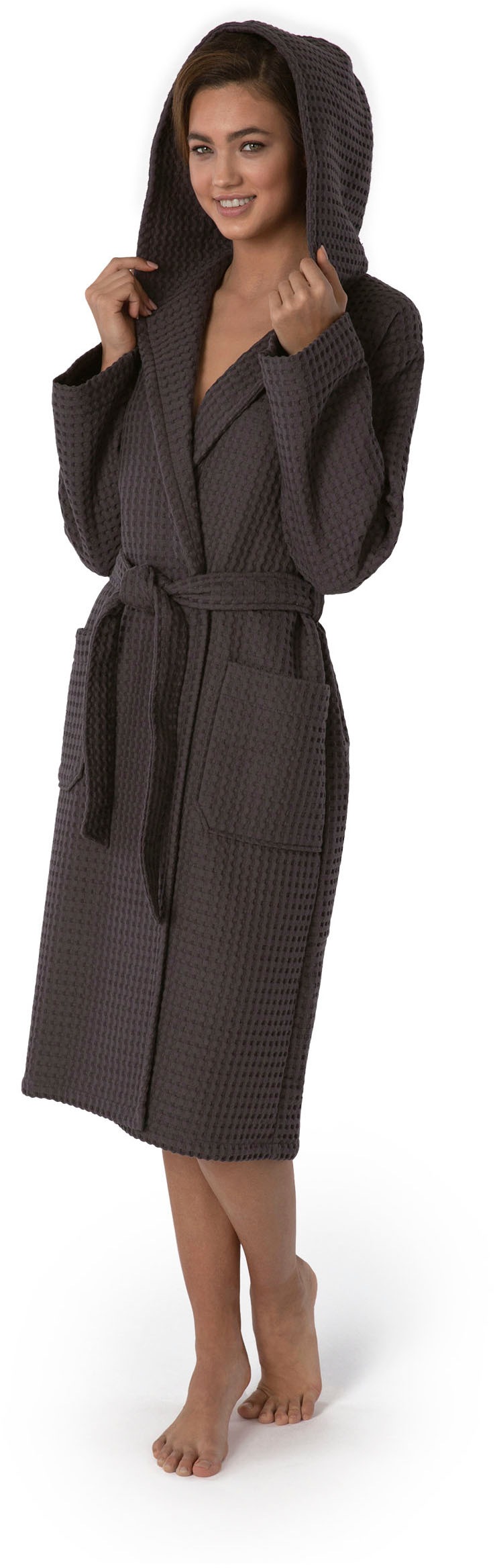 Möve Unisex-Bademantel "Piquée, ideal für Sauna & Spa, Hotelbademantel, Mor günstig online kaufen