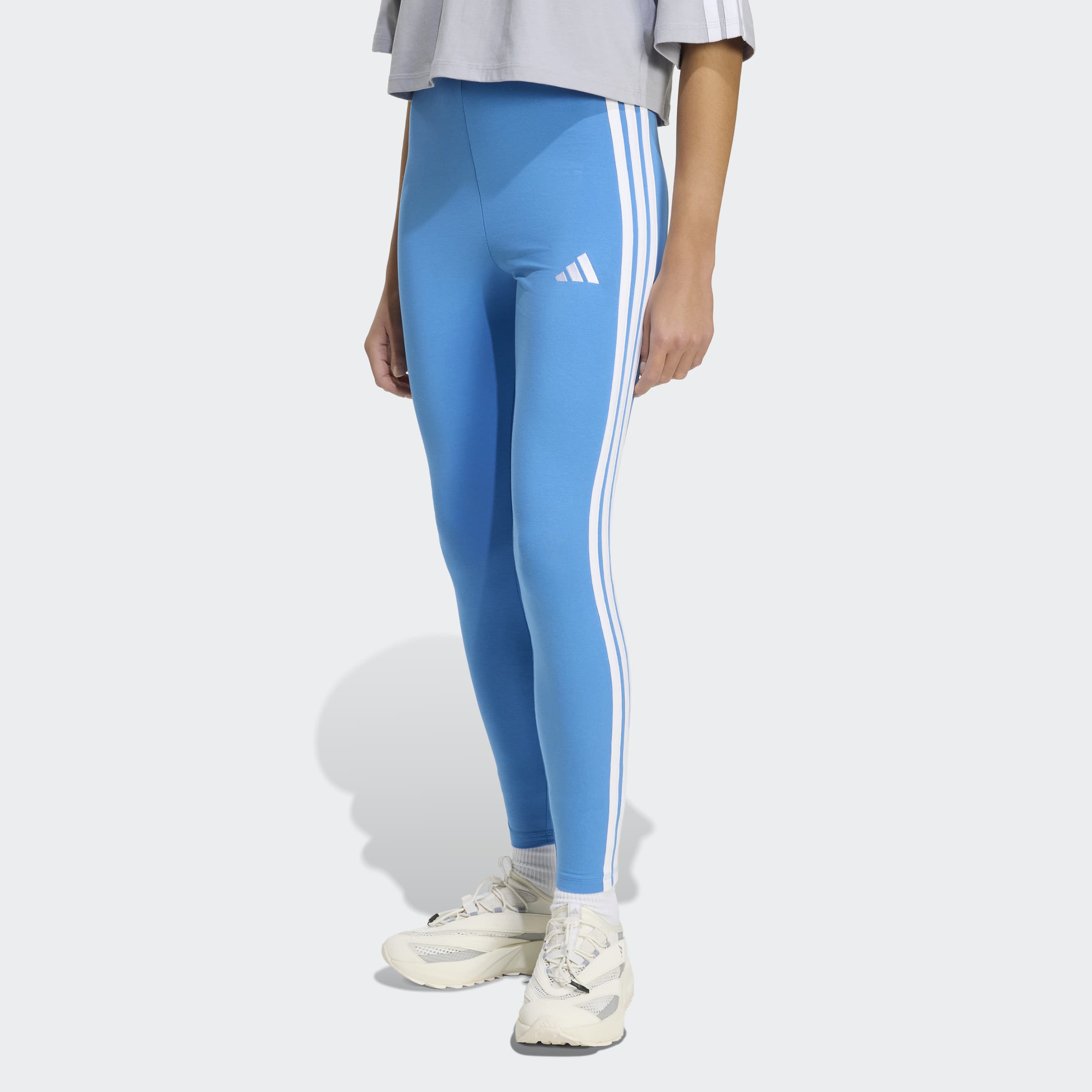 adidas Sportswear Trainingstights "W 3S SJ LEG" sportlicher Look mit 3-Streifen, aus Baumwolle und Elasthan