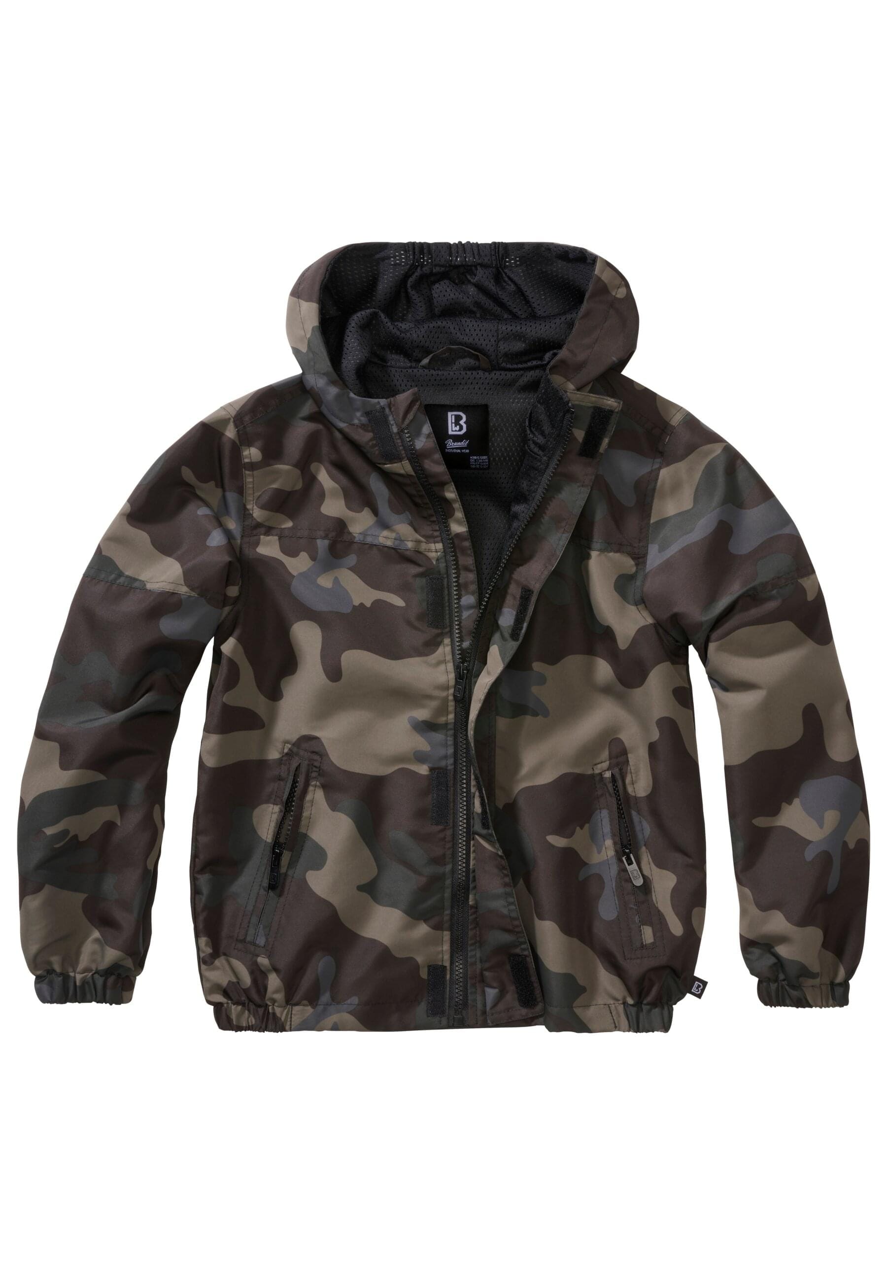 Brandit Allwetterjacke »Brandit Herren Kids Summer Windbreaker Frontzip« 1 Stk. tlg. mit Kapuze