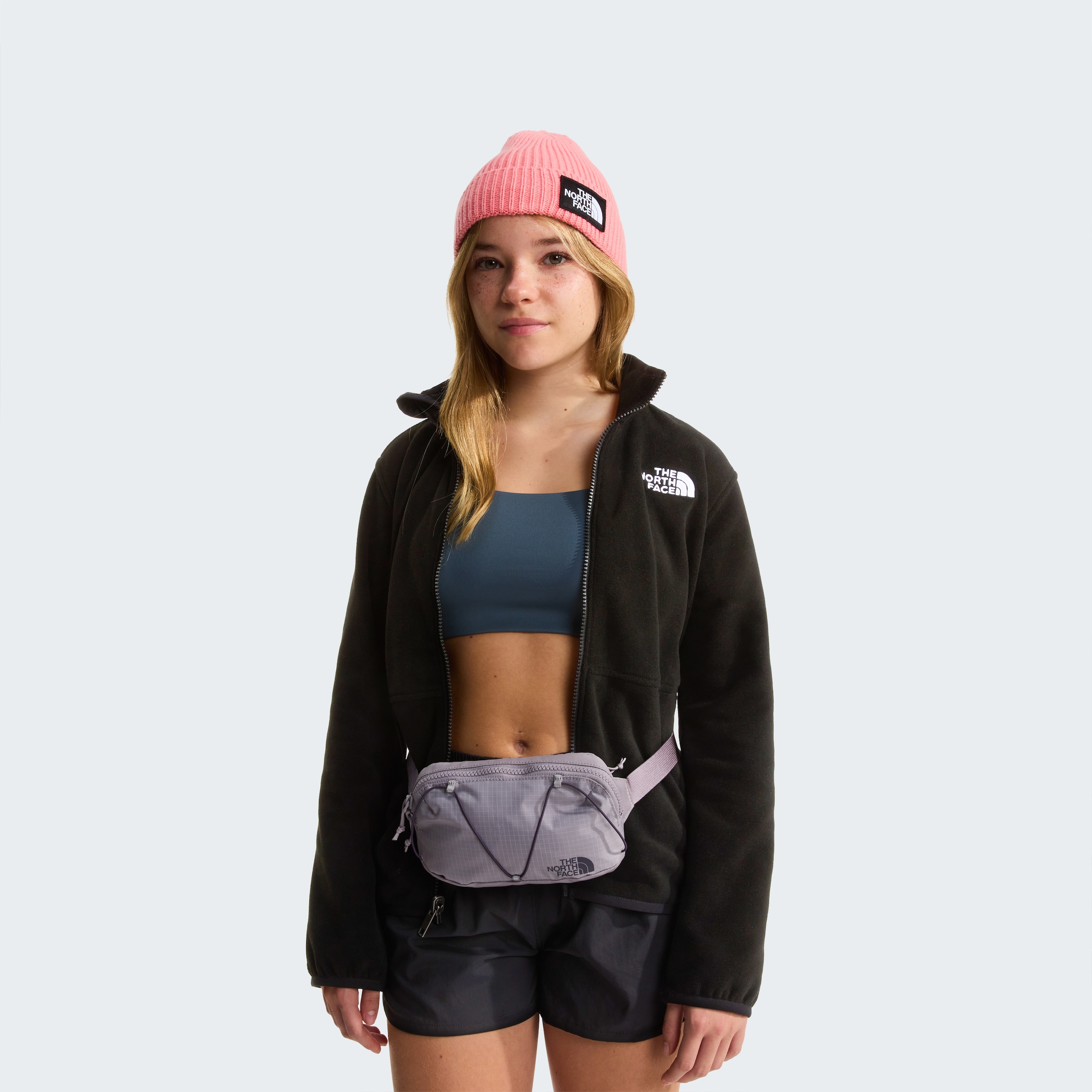 The North Face Fleecejacke »TEEN GLACIER FZ ZIP IN JACKET« mit Zip-In-Funktion, weiches Material, aus Polyester, normaler Schnitt