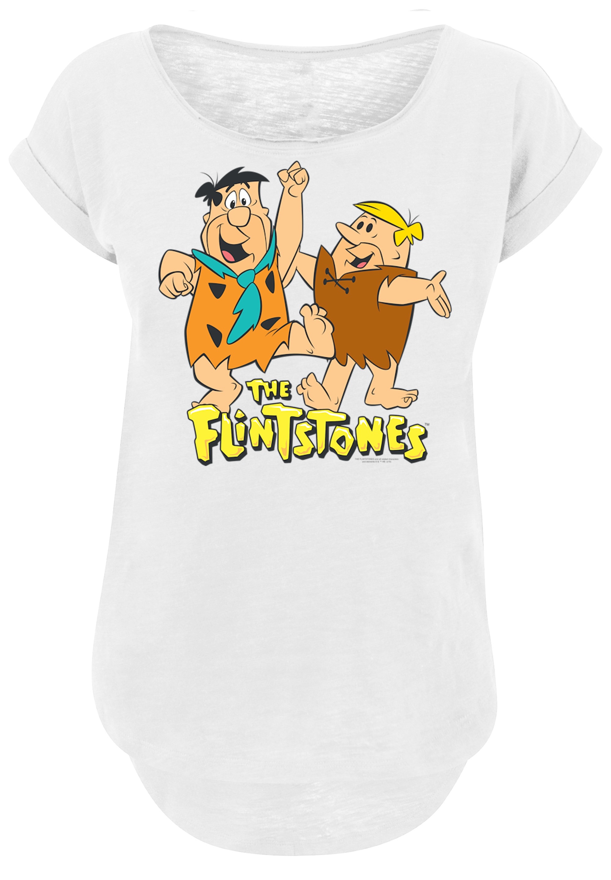 F4NT4STIC T-Shirt »Die Familie Feuerstein Fred And Barney«, Damen,Premium Merch,Lang,Longshirt,Bedruckt
