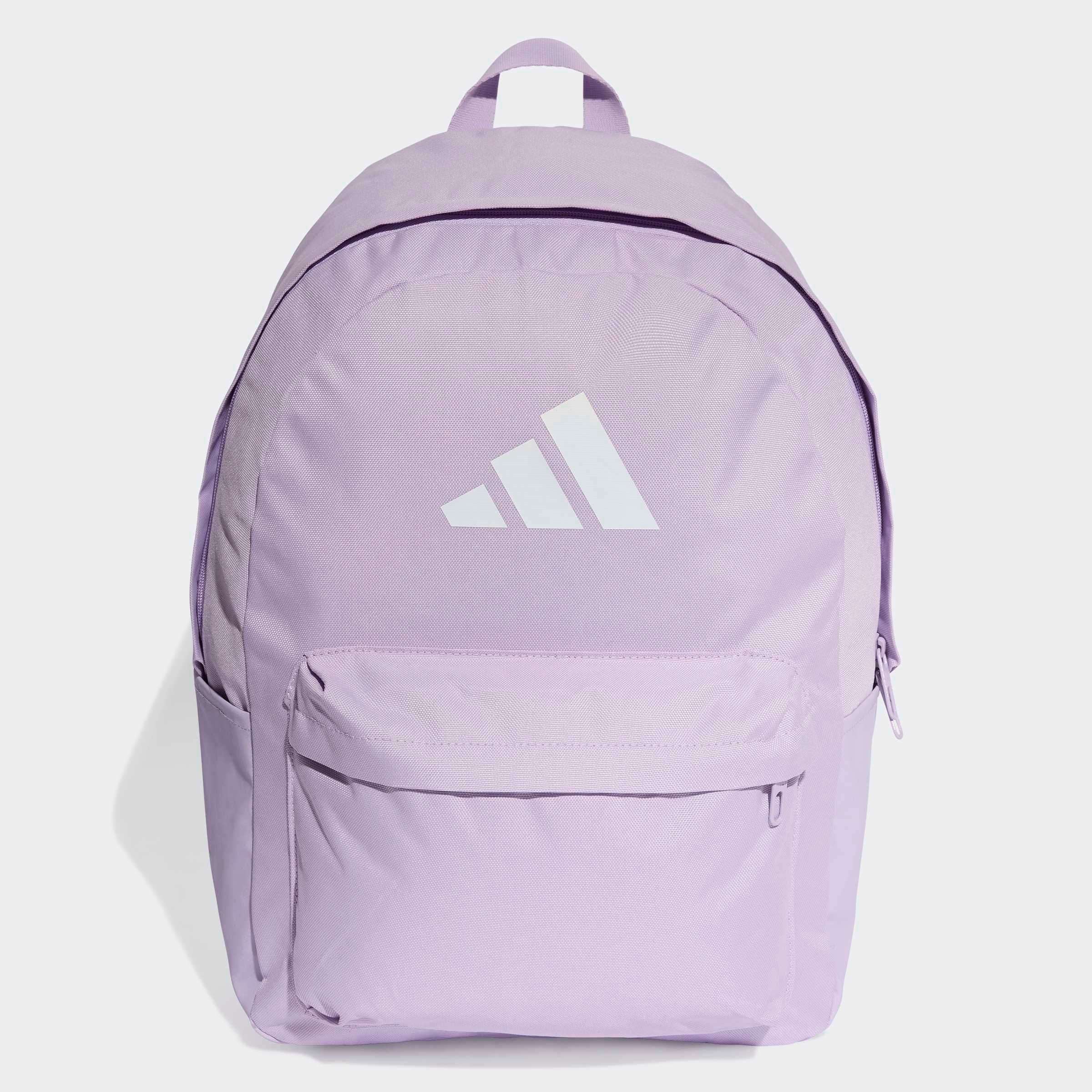 Rucksack ADIDAS PERFORMANCE "CLASSIC 3-STREIFEN LOGO", powder plum, weiß, Rucksäcke, Obermaterial: 100% Polyester, Rucksack