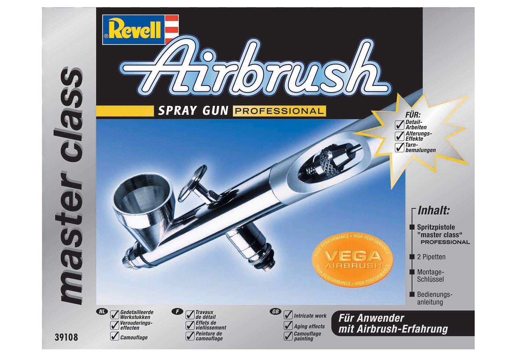 Revell® Farbsprühgerät »Airbrush-Pistole - Spray Gun master class Professional«