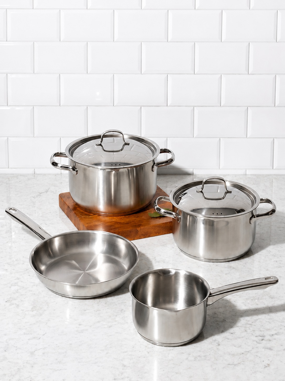 Cosy & Trendy Topf-Set »Cosy & Trendy Start2Cook Daily Kochgeschirr-Set« Set, 4 tlg. Edelstahl