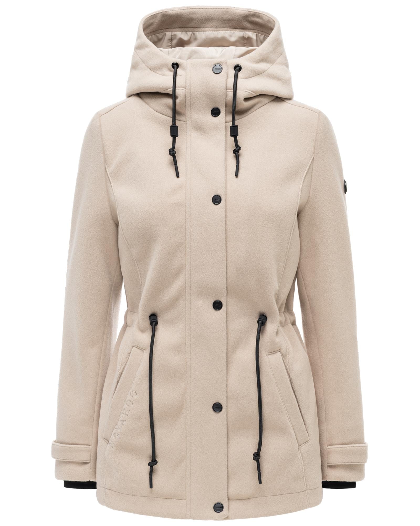 Navahoo Kurzmantel "Lächelstern 14" Lange Damen Übergangsjacke in Wollmante günstig online kaufen