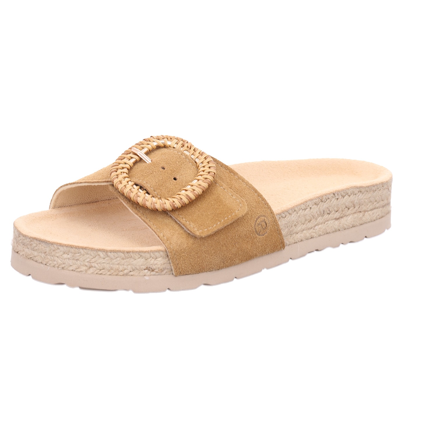 Rohde Pantolette "MATERA" Sommerschuh, Strandschuh, Urlaubsschuh mit Bast Plateau