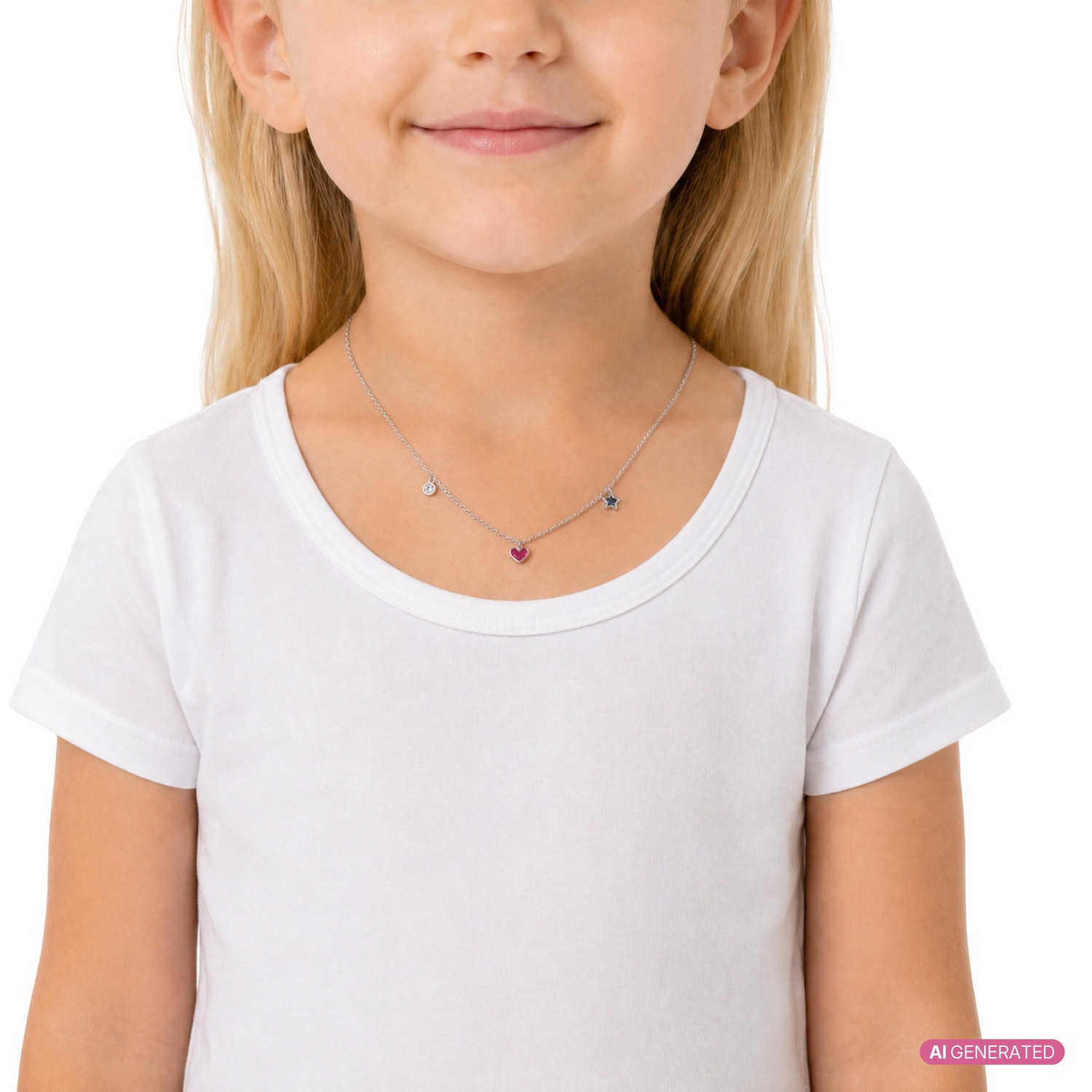 Prinzessin Lillifee Kette mit Anhänger »Herz« mit Zirkonia (synth.) - Emaille