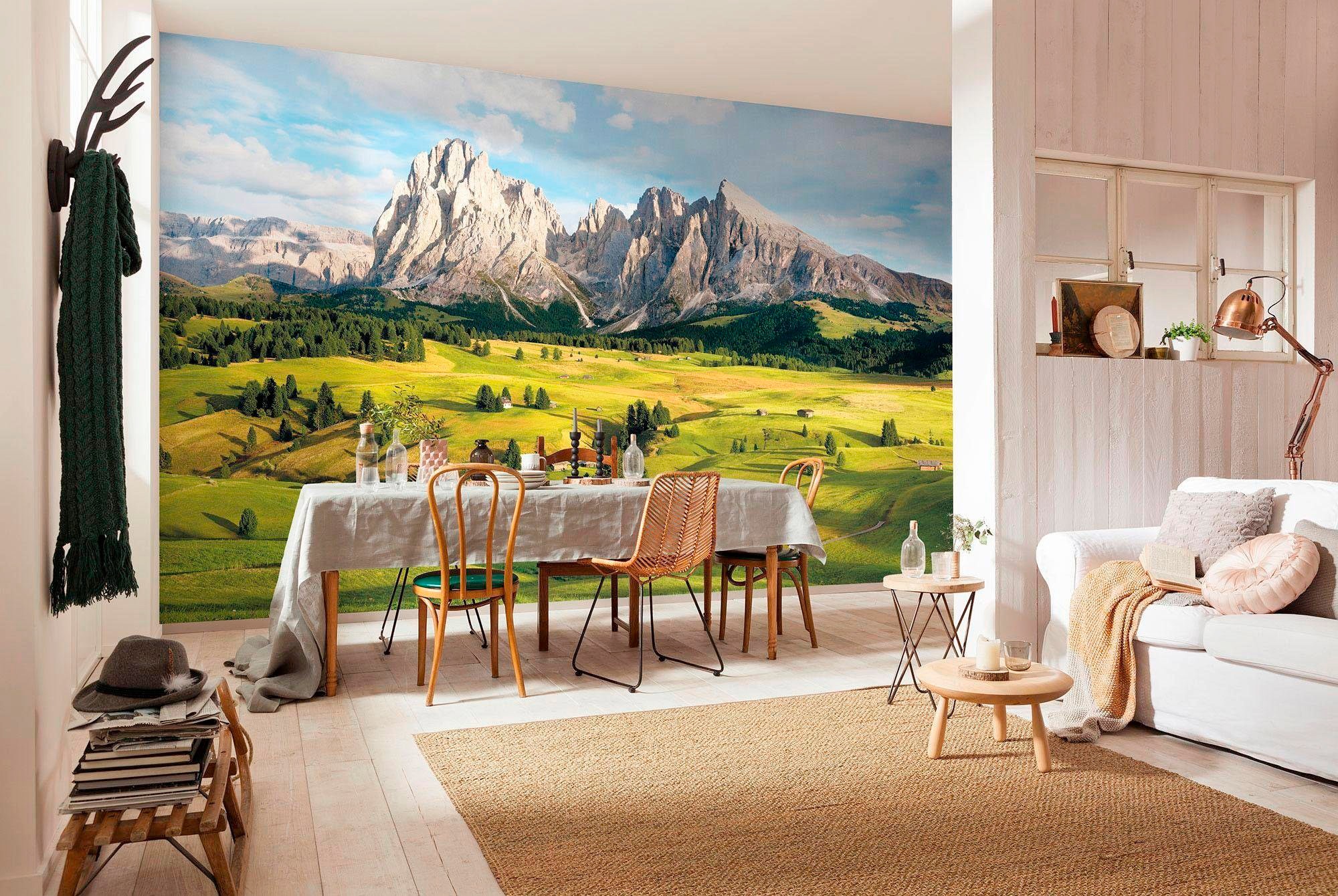 Komar Vliestapete »Digitaldruck Vlies - Alpen - Größe 400 x 250 cm«, bedruckt, Wohnzimmer, Schlafzimmer