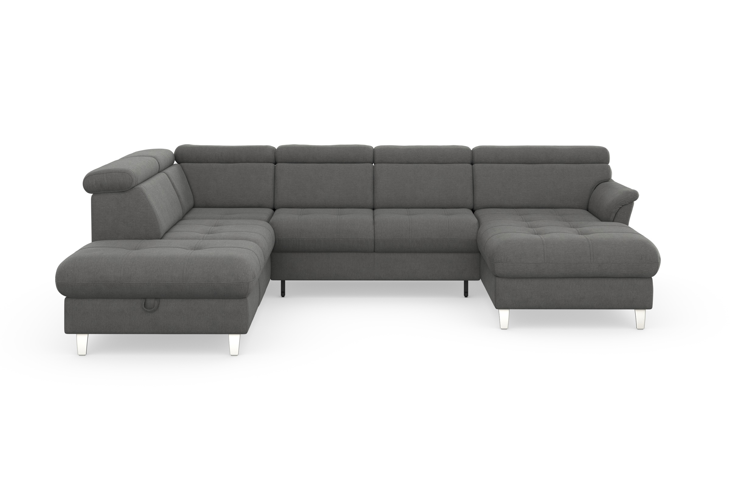 sit&more Wohnlandschaft »Marano U-Form«, inklusive Kopfteilverstellung, wahlweise mit Bettfunktion, Bettkasten