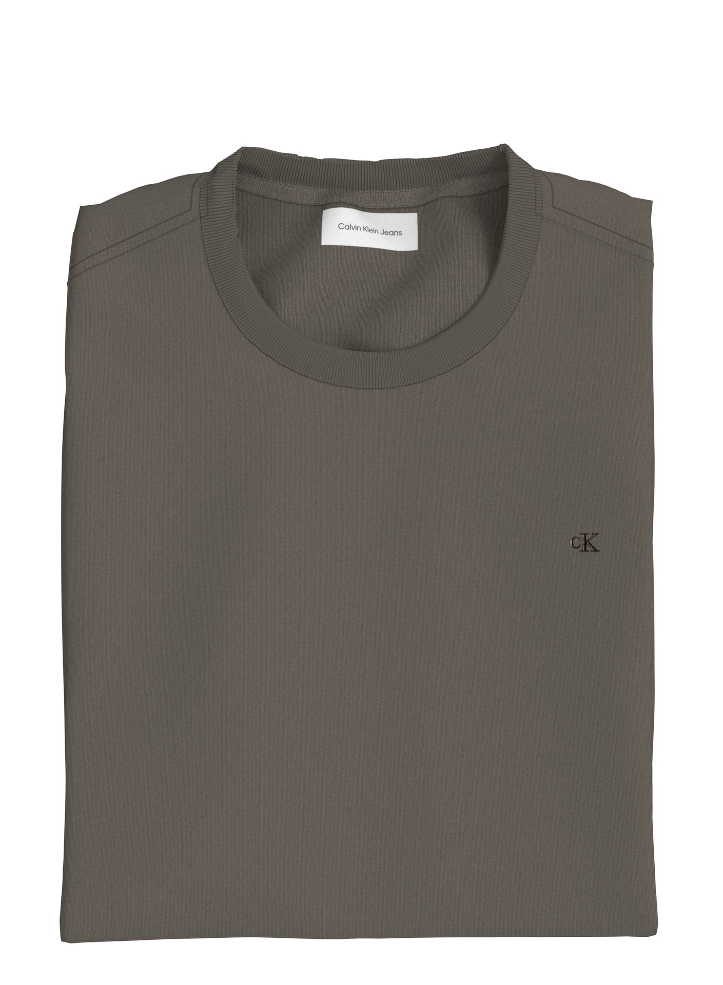 Calvin Klein Jeans T-Shirt »SS SMOOTH CTTN SOLID CREWNK TEE«, mit Logo