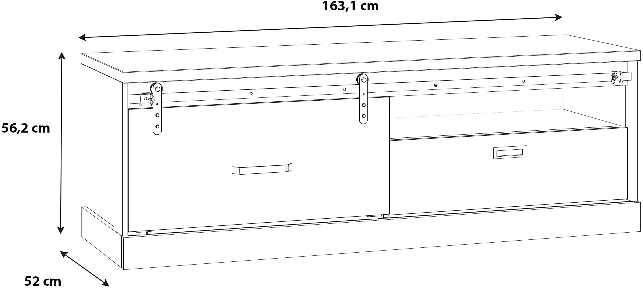FORTE Lowboard »KaszimiroTV-Board, TV-Schrank«