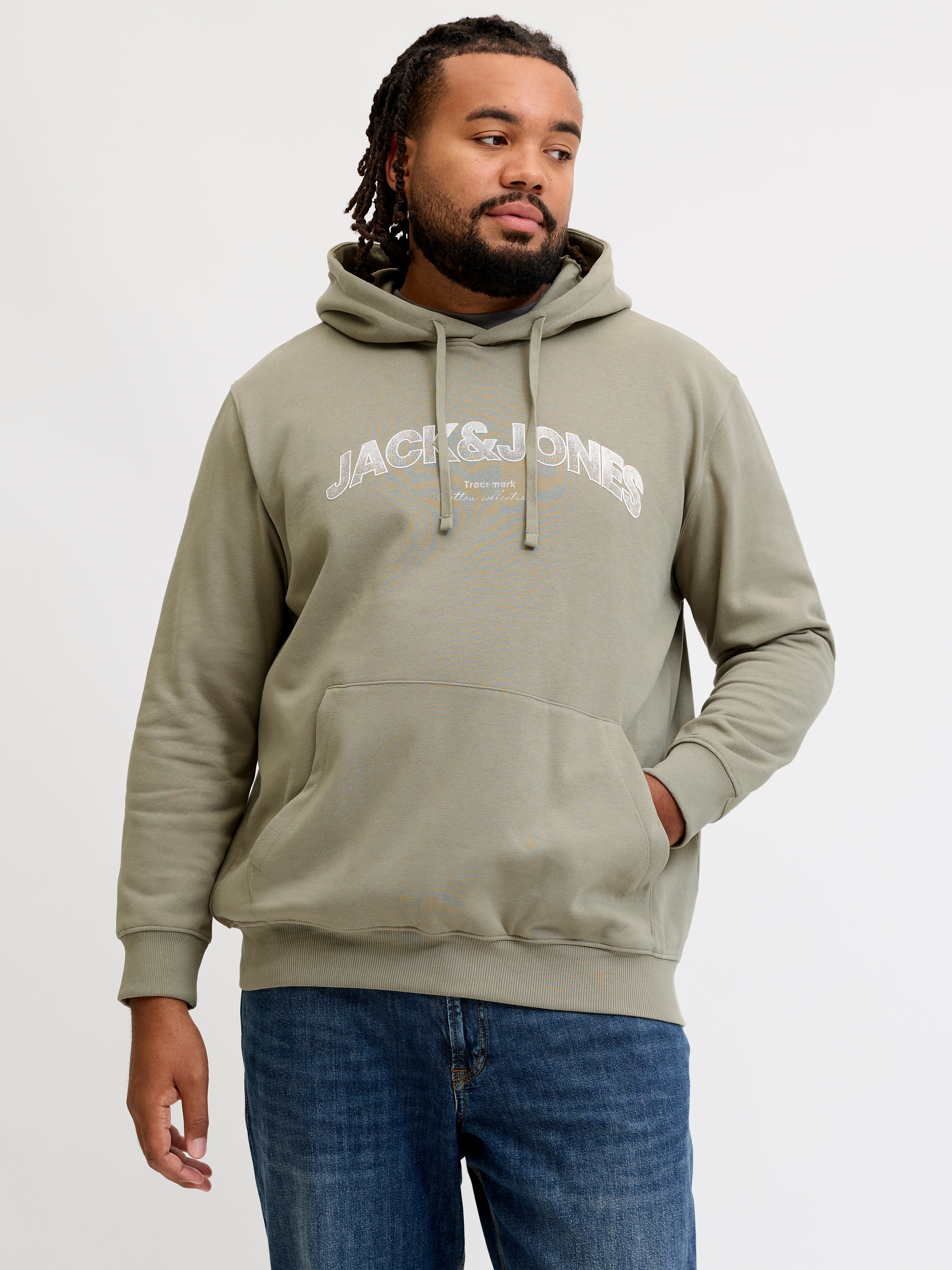 Jack & Jones PlusSize Kapuzensweatshirt "JJAVERY SWEAT HOOD PLS", Baumwollmischung, normal geschnitten