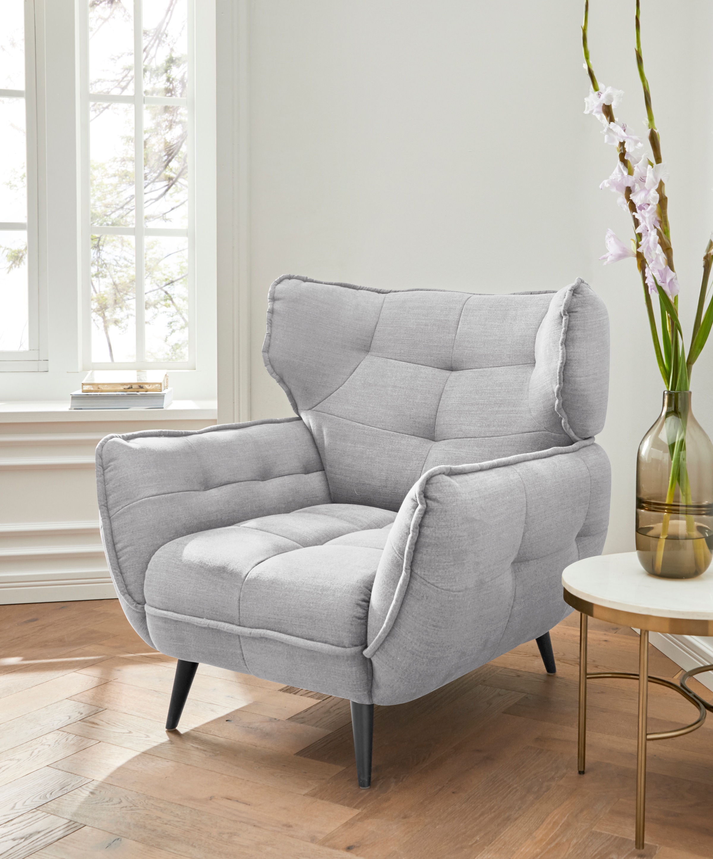 Leonique Sessel "Ariana", Stylischer Hochlehner bzw. Ohrensessel günstig online kaufen