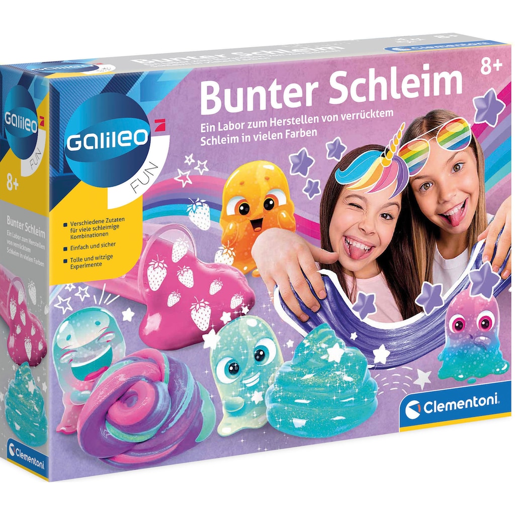 Clementoni® Experimentierkasten »Galileo, Bunter Schleim«, Made in Europe