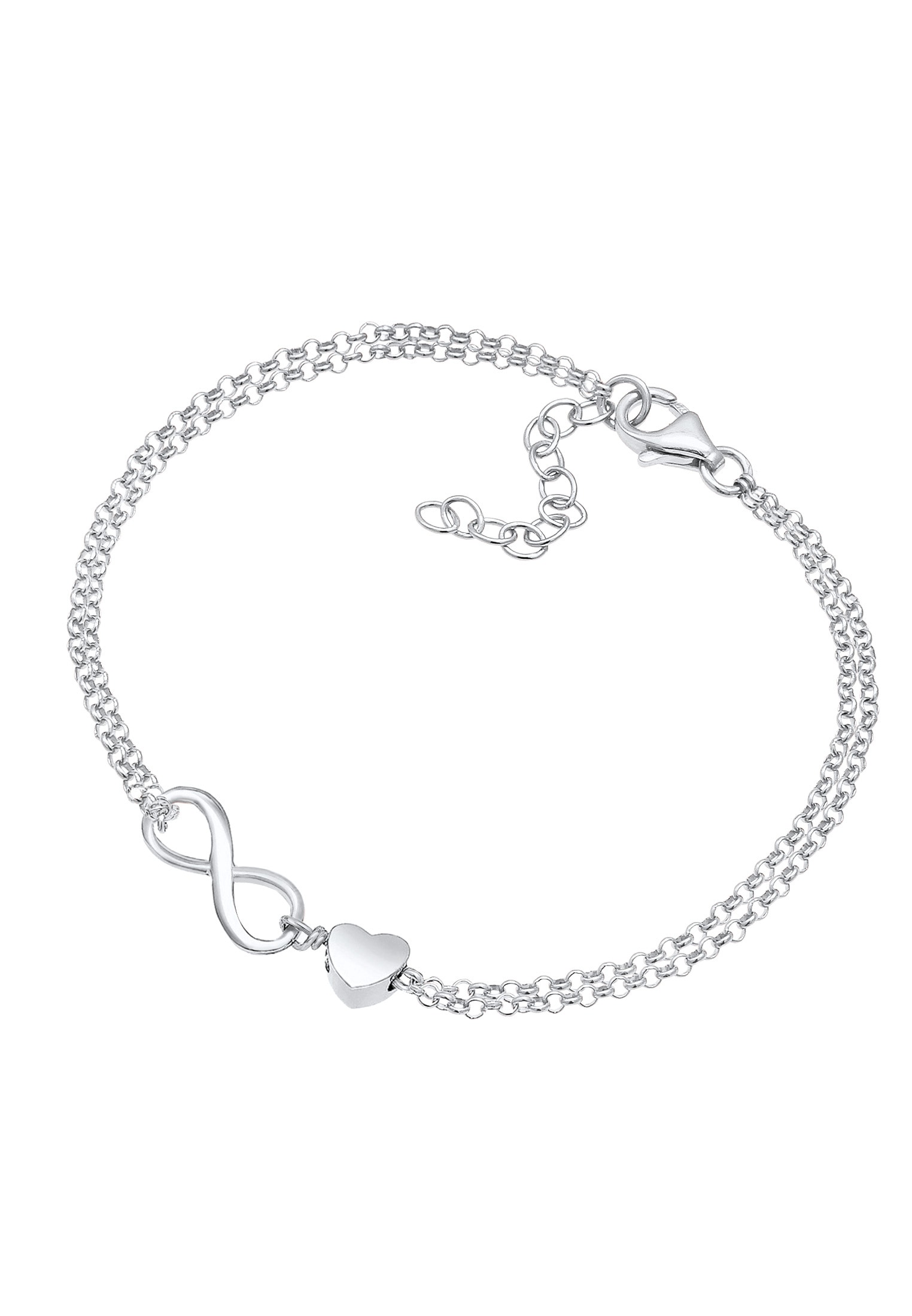 Elli Armband »Herz Unendlichkeit Infinity 925 Silber«