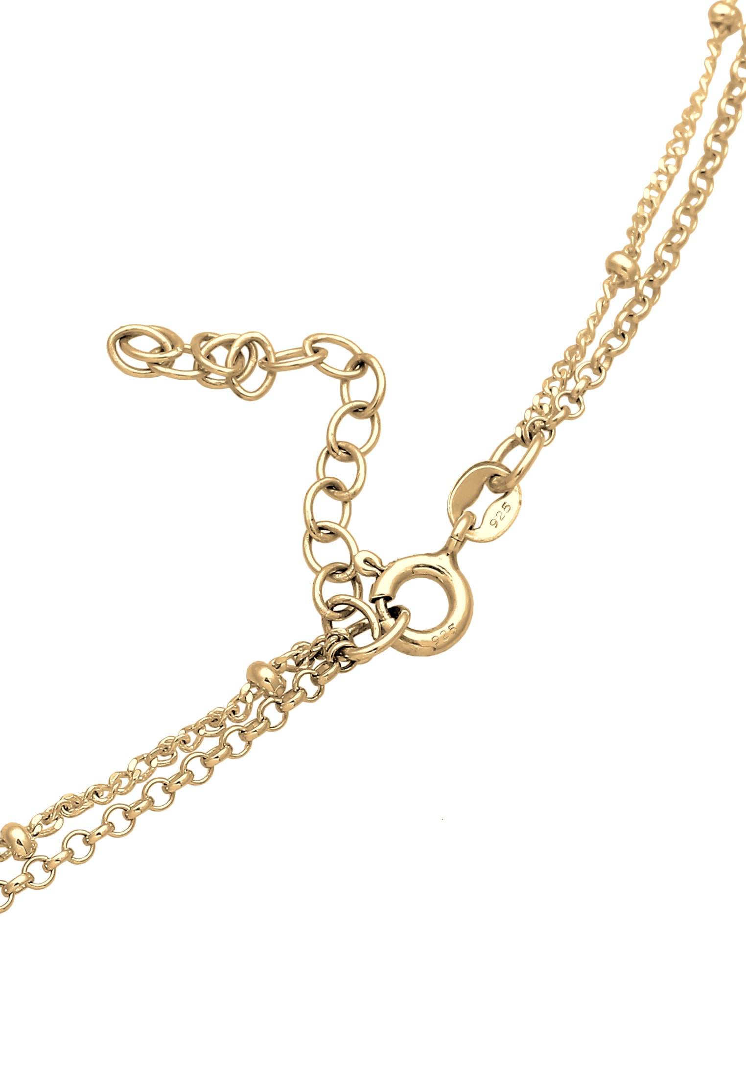 Elli Collier »Choker Layer Look Kugelkette Plättchen 925 Silber«