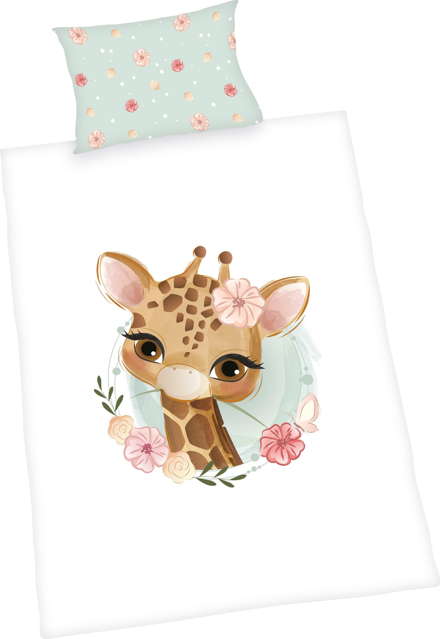 Baby Best Babybettwäsche "Giraffe" 2 Stk. tlg. mit liebevollem Motiv günstig online kaufen