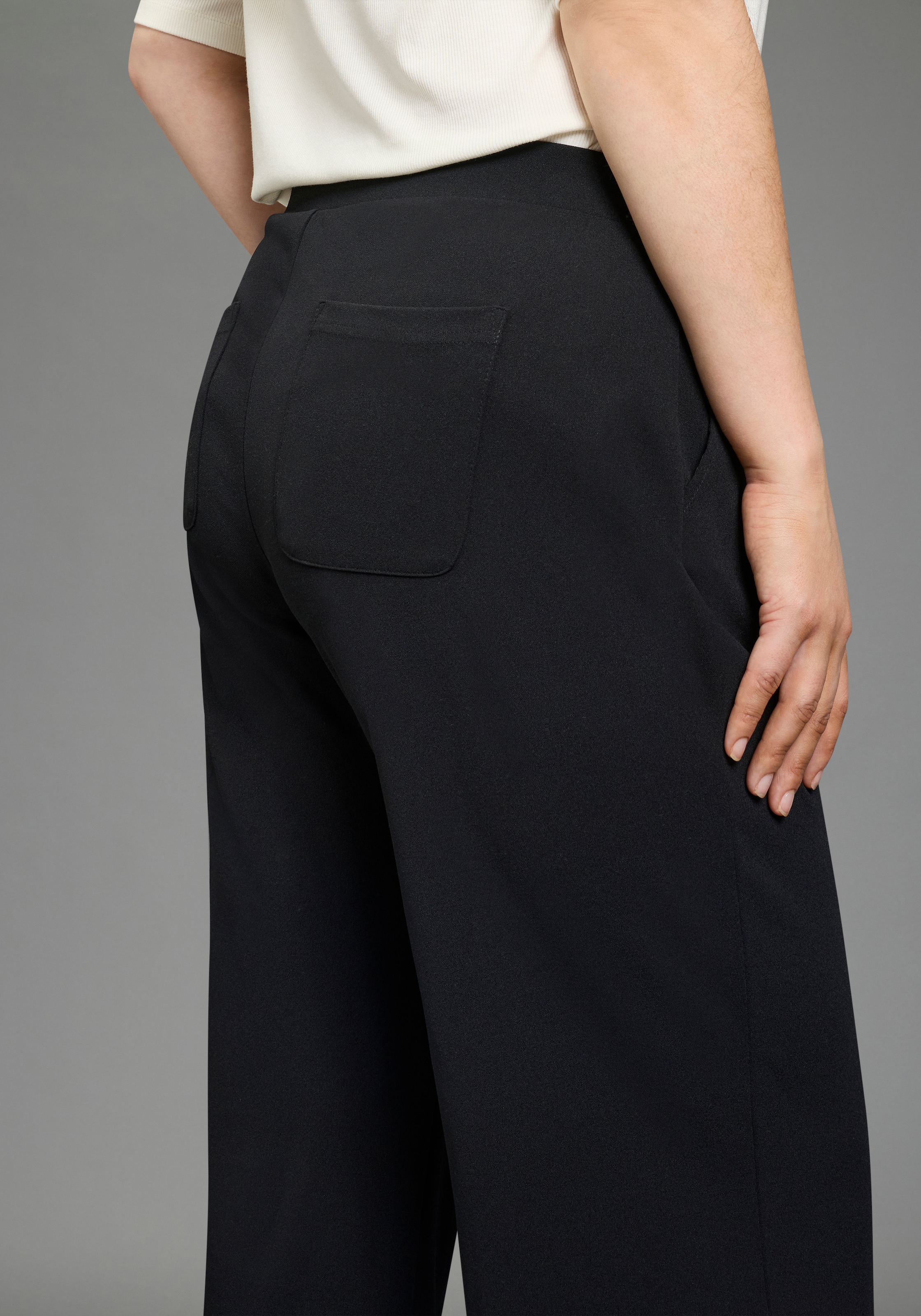 Laura Scott CURVE Schlupfhose  unifarbenes Design, für Business- und Casualmode